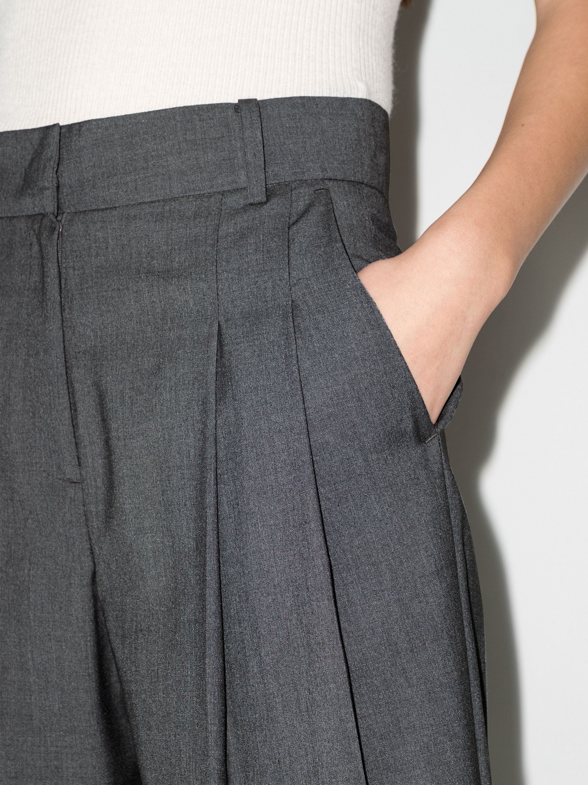 grey Gelso straight-leg trousers - 4