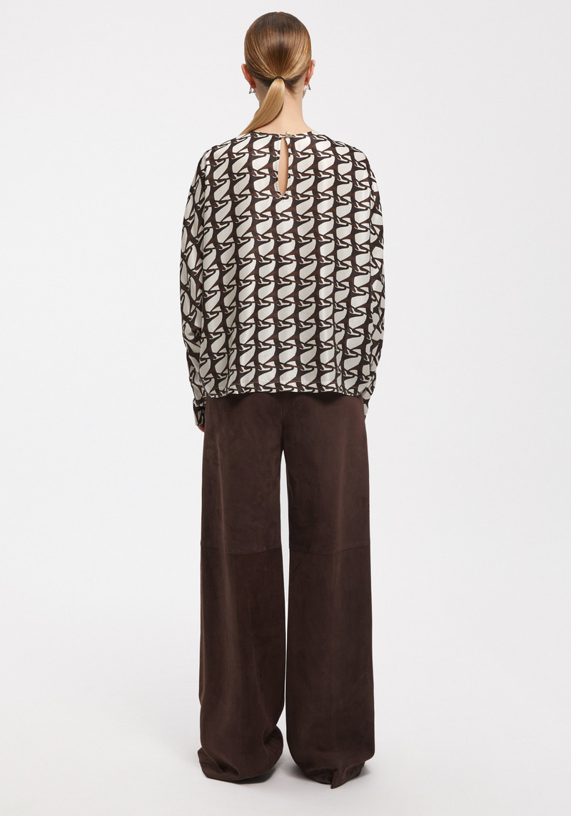 WHARF Wide-leg suede pants 3
