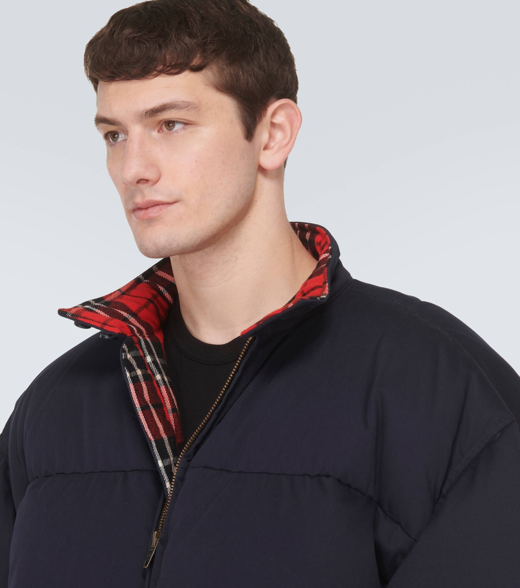 Cut-Up Harrington twill down jacket - 5