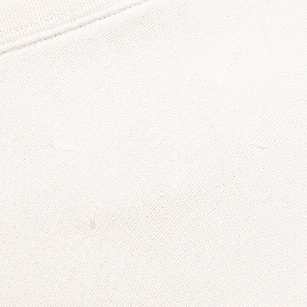 REVERSE APPLICATED STITCH LOGO SWEATSHIRT - ECRU - 3