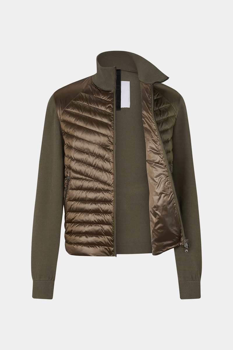 Alexio Down knit jacket in Khaki 7