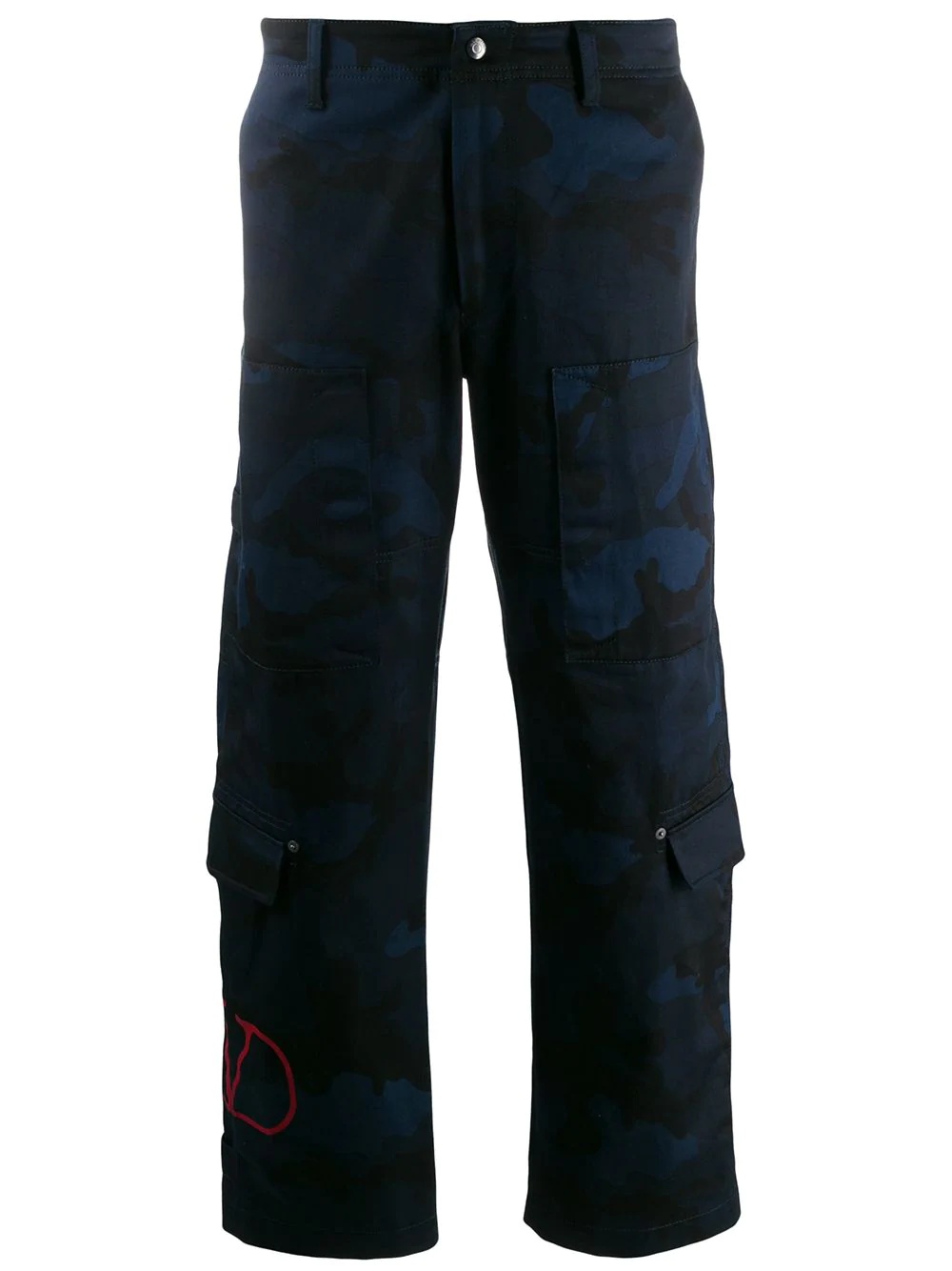 cargo panelled camouflage trousers - 1