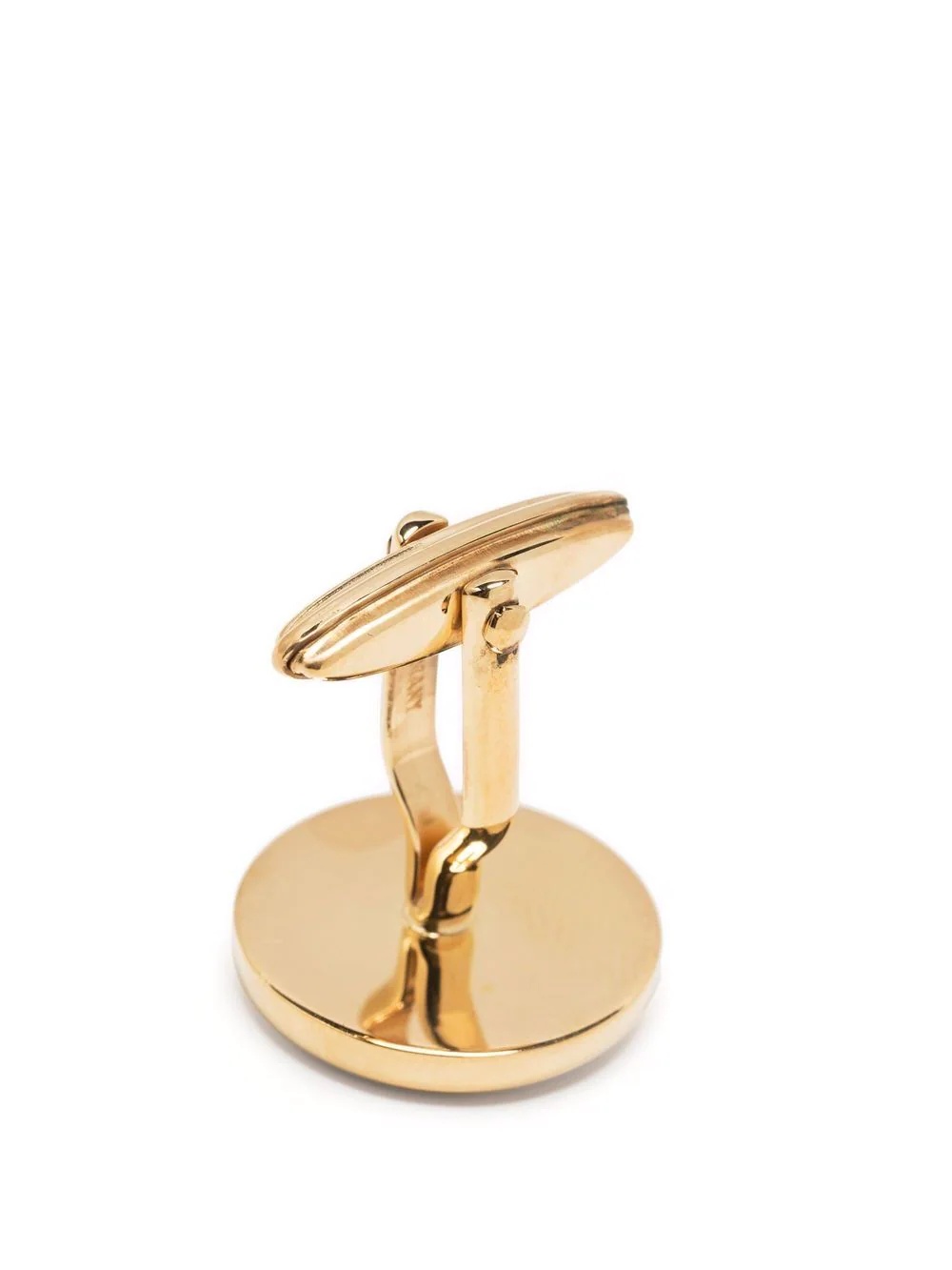 circular gold cufflinks - 2