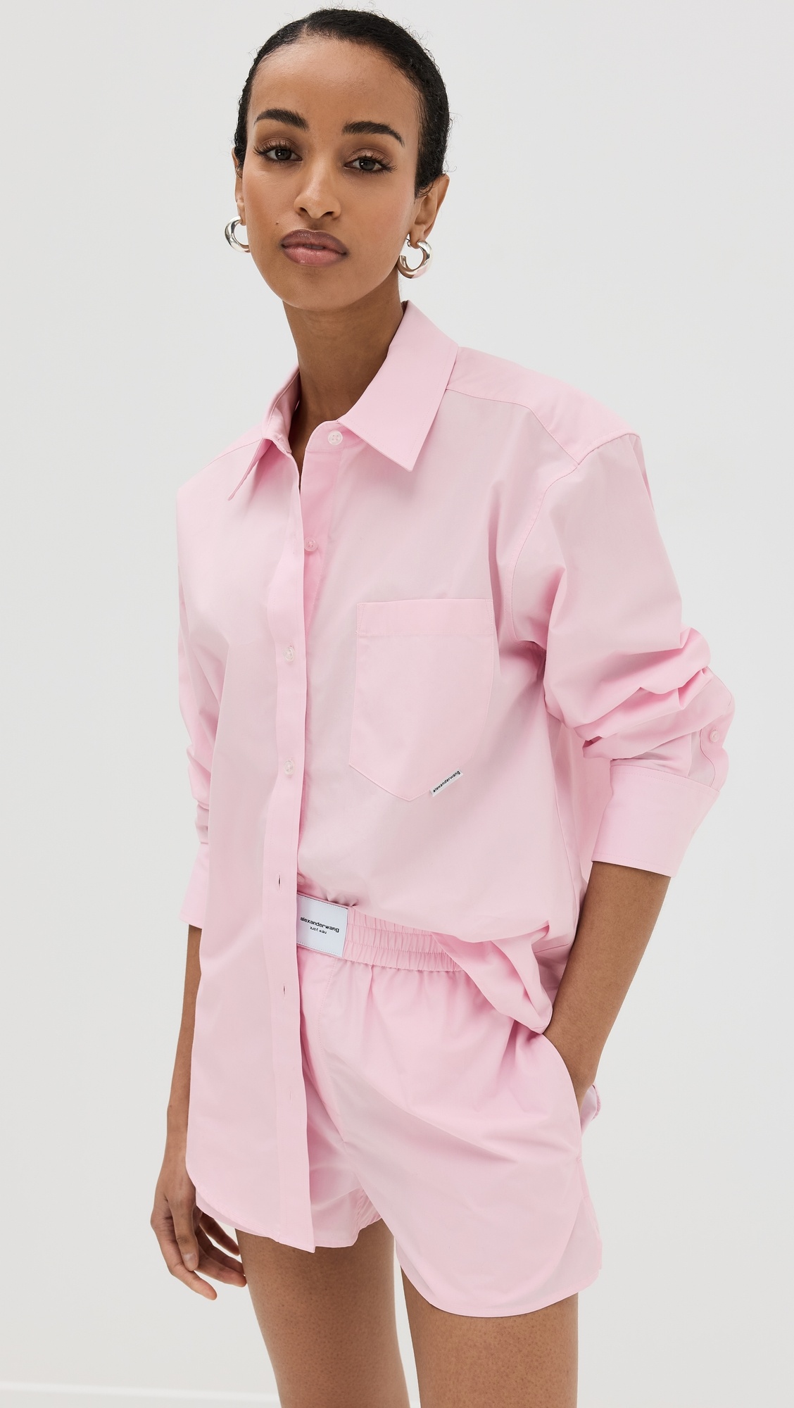 関税負担なし◆Alexander Wang◆コットンブレンド セットアップ 関税負担なし◇Alexander Wang◇ロゴ コットンジャージーTシャツ