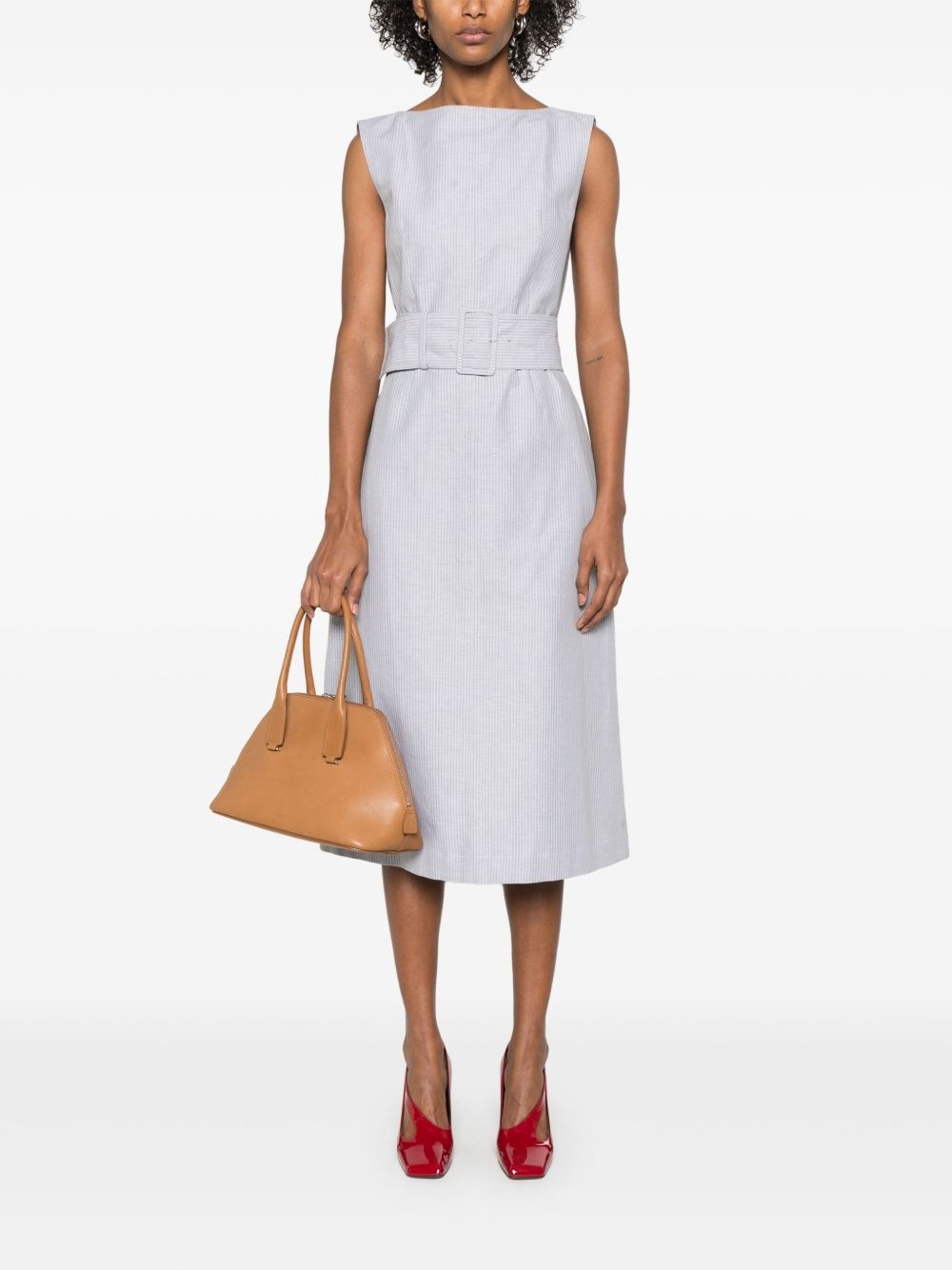 striped midi dress - 2