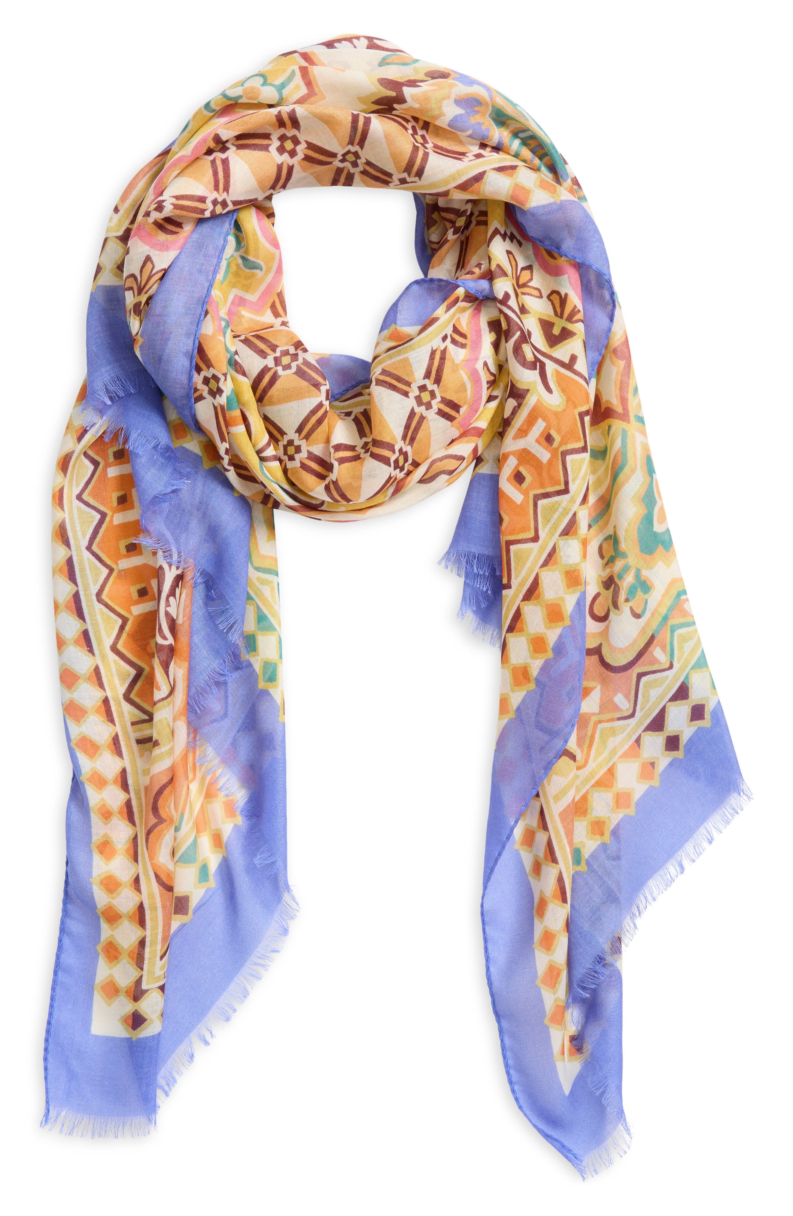 Etro Boheme Fringe Scarf in X0840 Print On Yellow Base at Nordstrom - 3