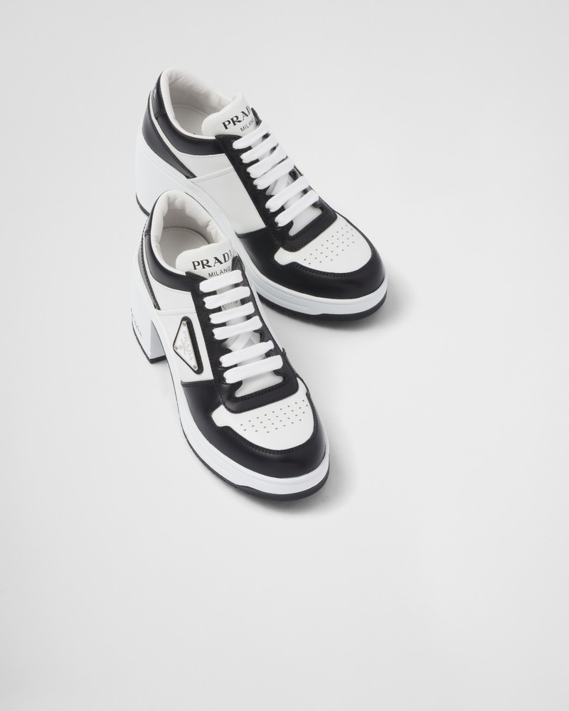 Downtown high-heeled leather sneakers 4