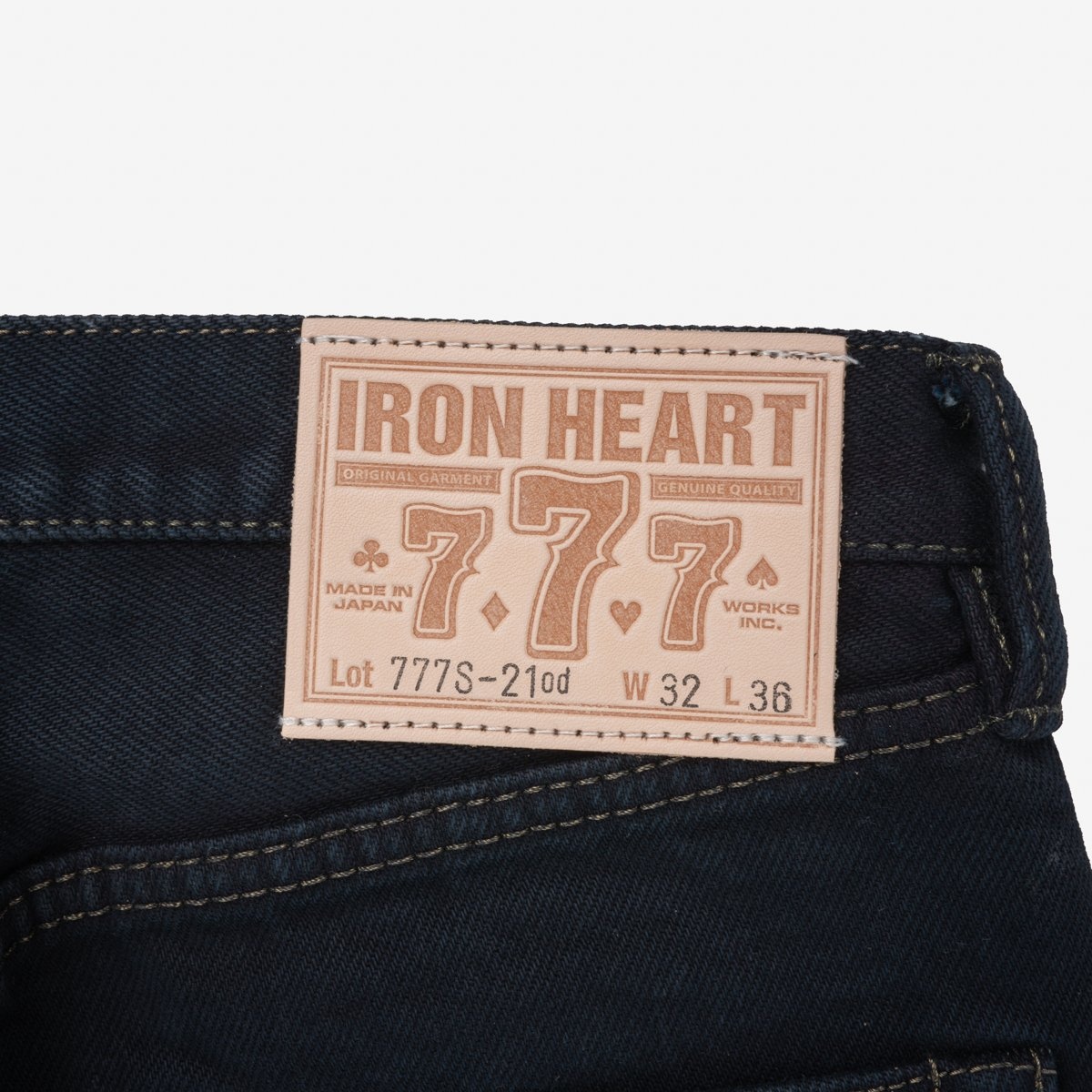 IH-777S-21OD 21oz Selvedge Denim Slim Tapered Indigo Overdyed Black - 5