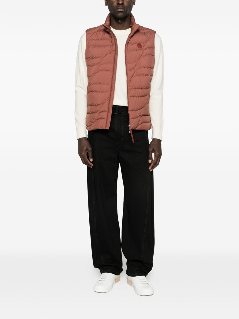 Moncler quilted zip gilet outlook