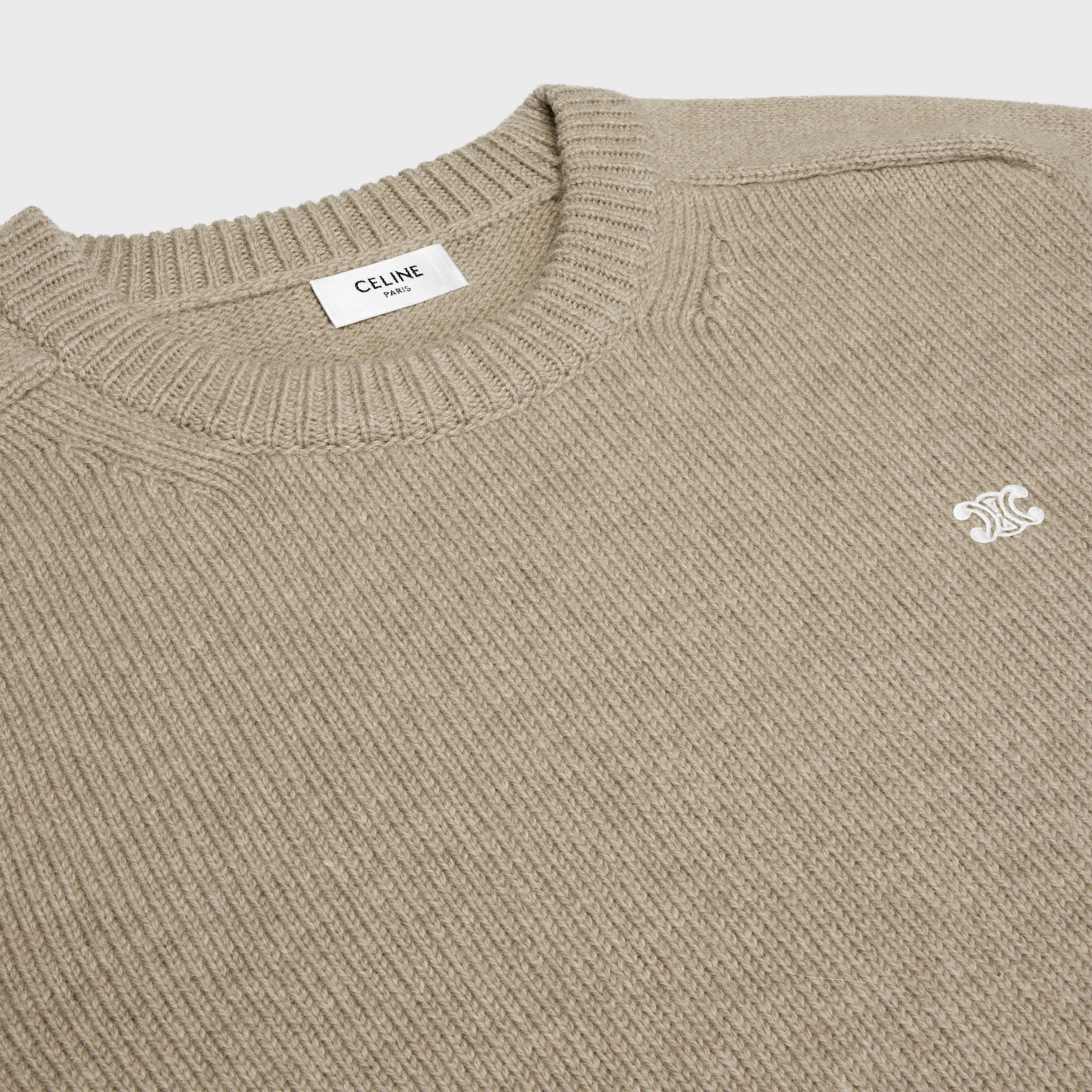 triomphe crew neck sweater in wool and cashmere - 3