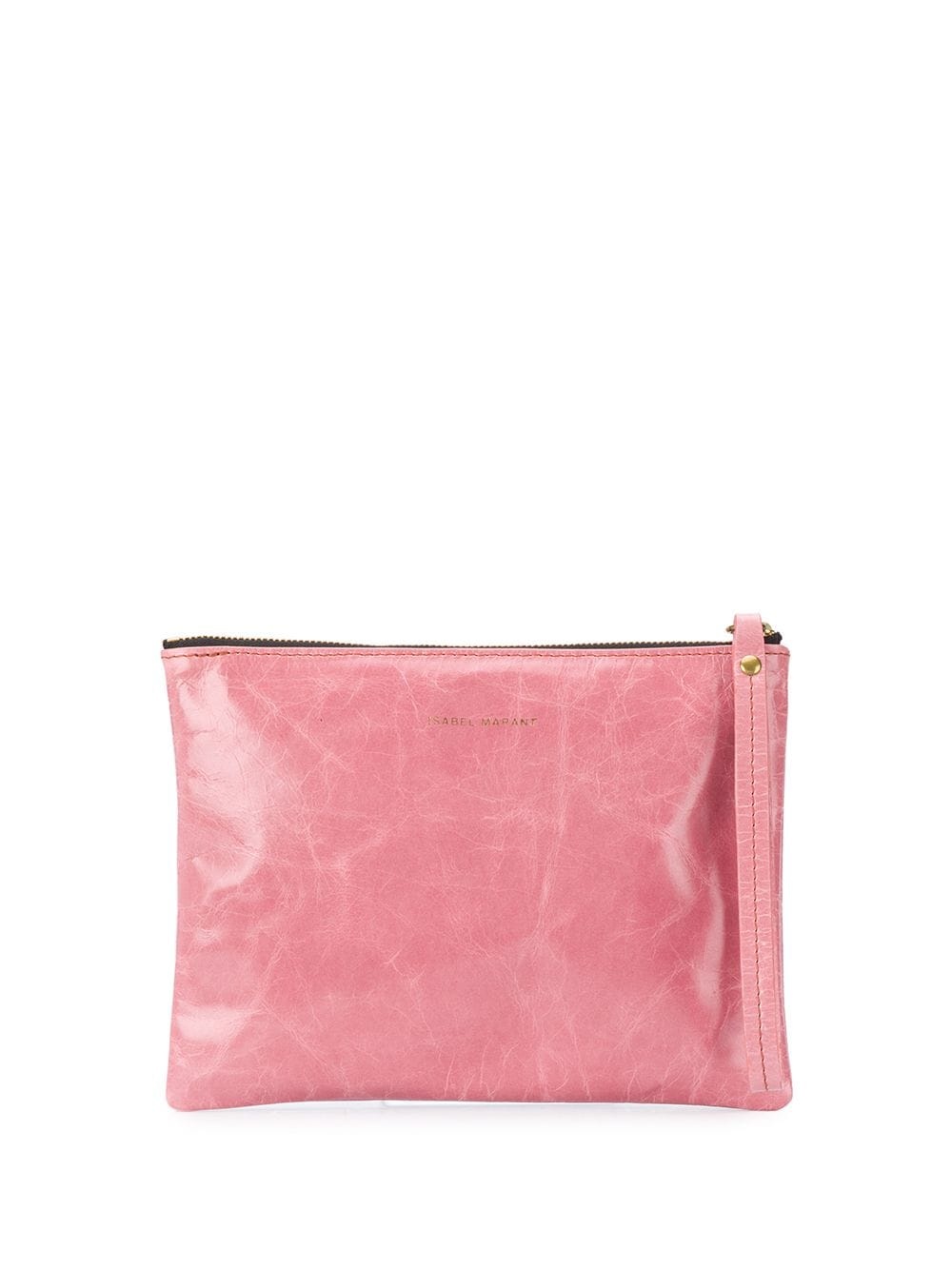 crinkle-effect clutch bag - 1