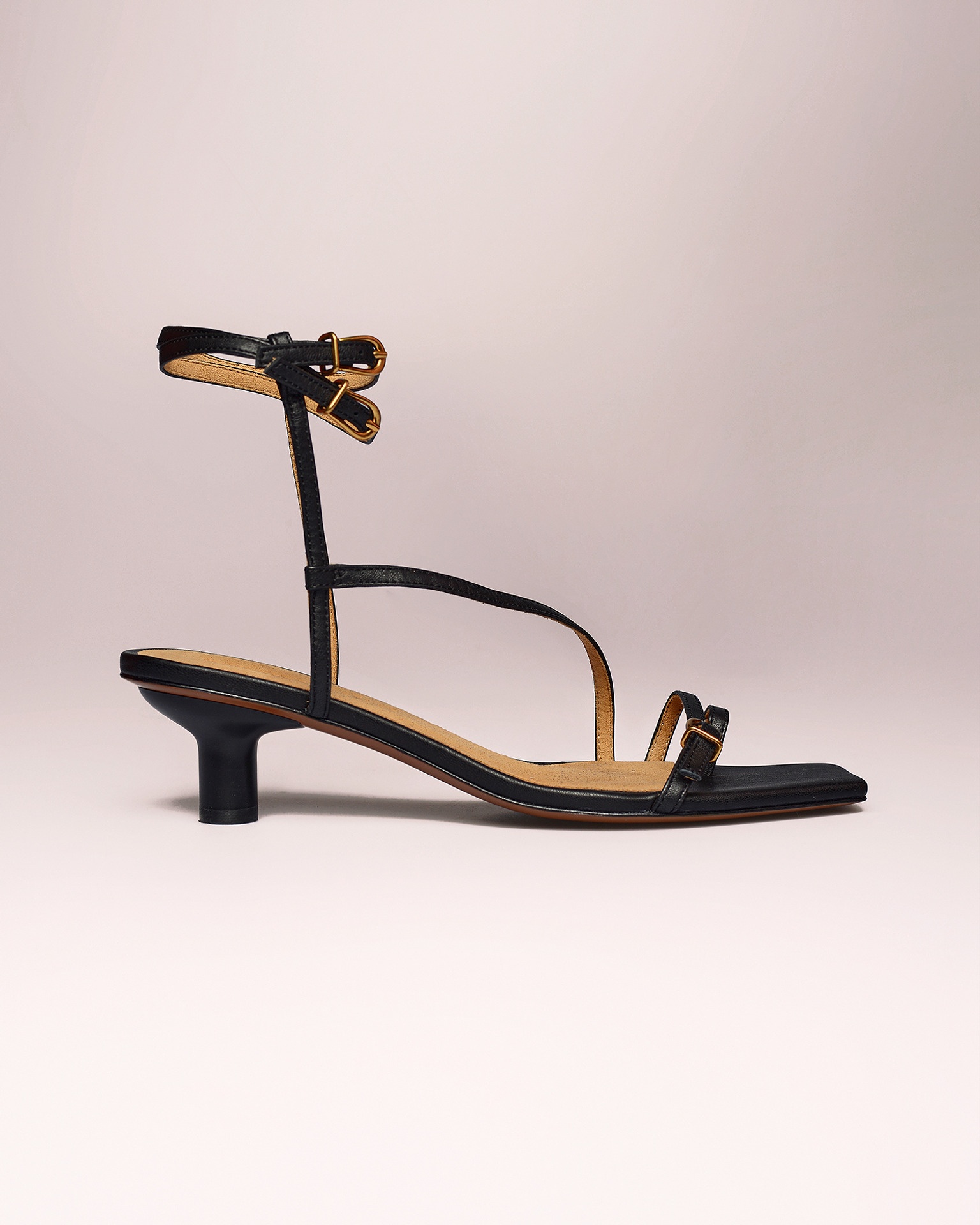 JEWEL - Vegan leather sandals - Black - 2