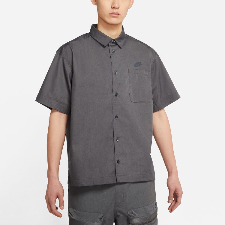 Nike Thin and light Loose Sports Short Sleeve Shirt Gray DM8686-060 - 4