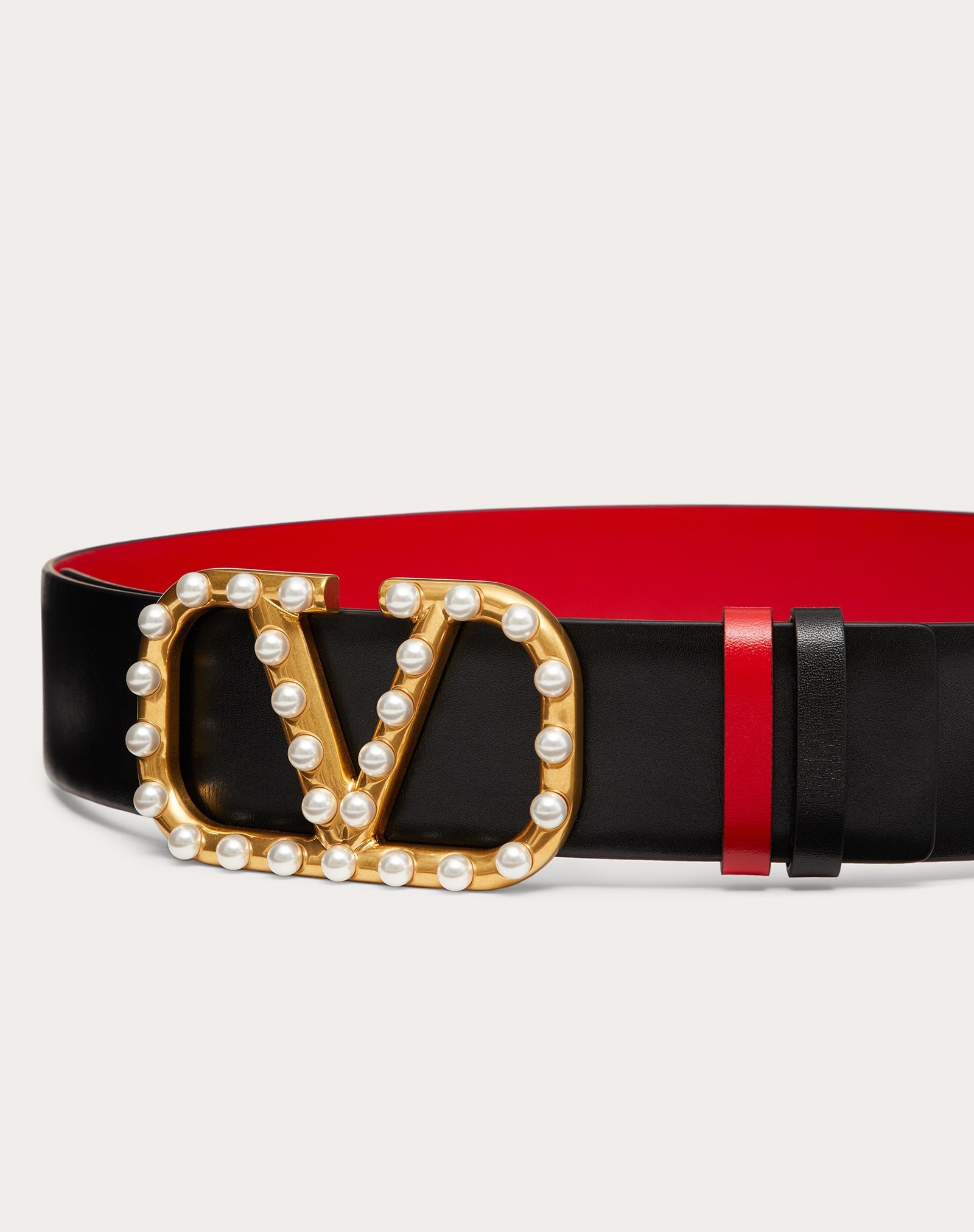 REVERSIBLE VLOGO SIGNATURE BELT IN GLOSSY CALFSKIN 40MM - 2