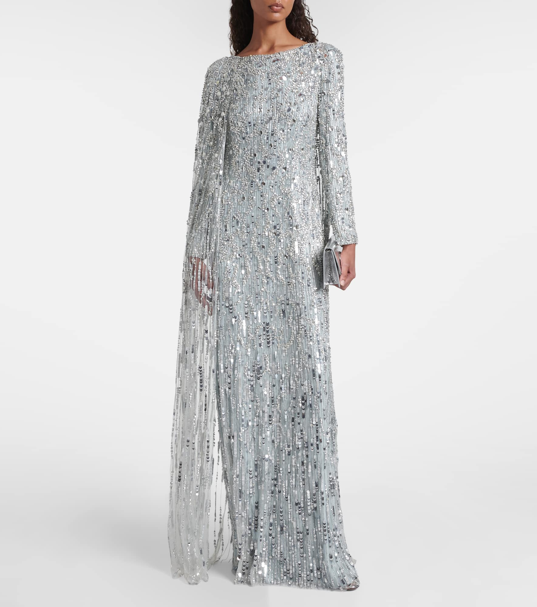 Pauline embellished caped gown - 2