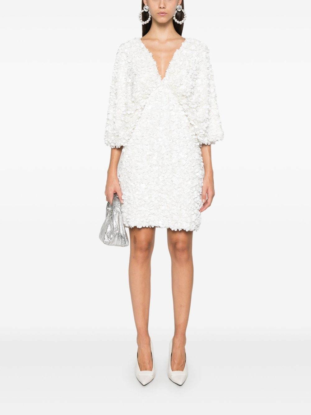 wide sleeve mini dress - 2
