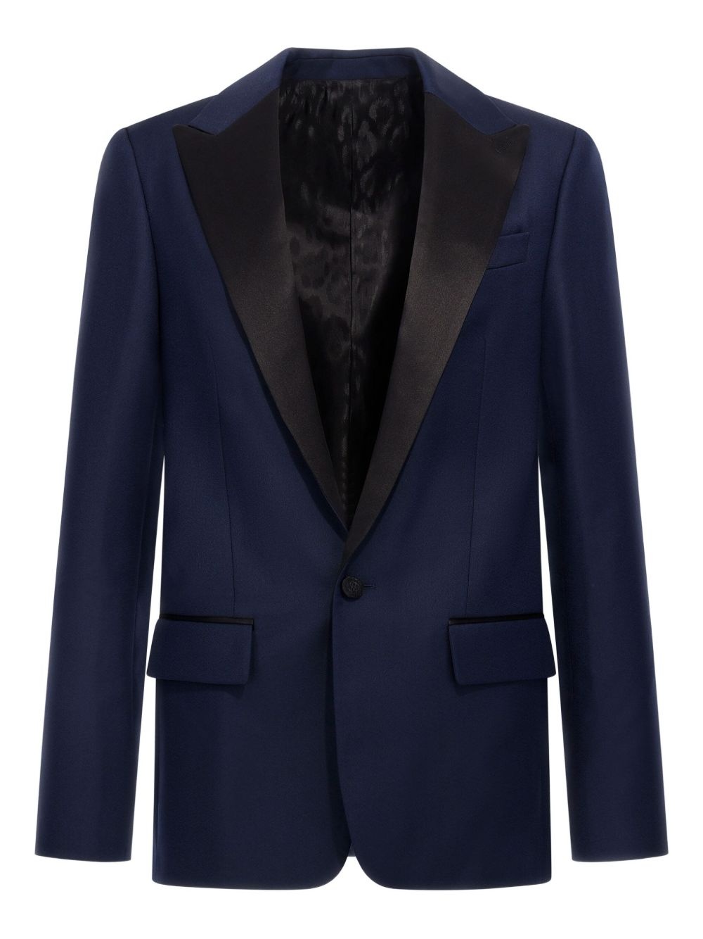 satin-trim blazer - 1