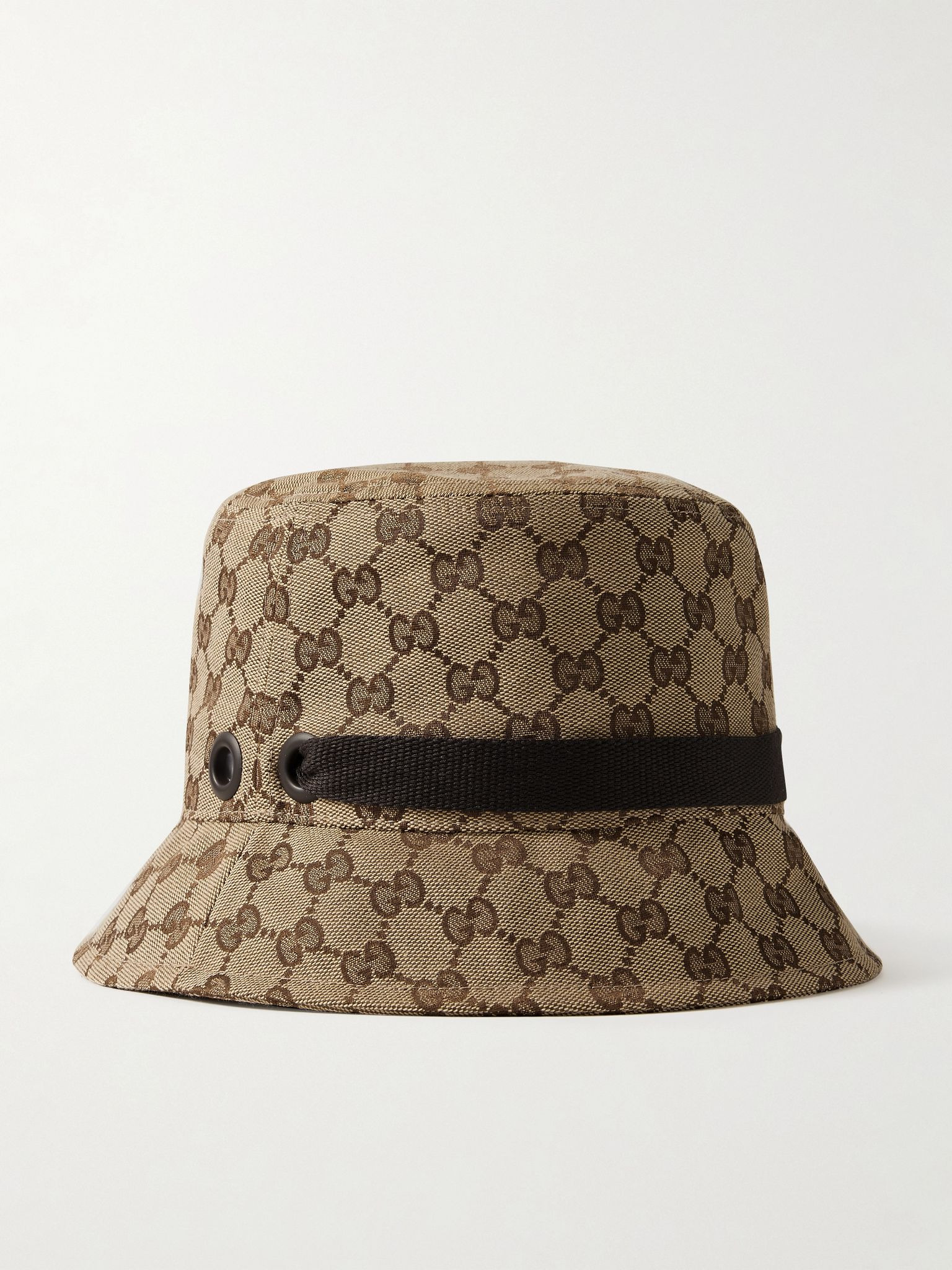 Monogrammed Canvas Bucket Hat Brown - 2
