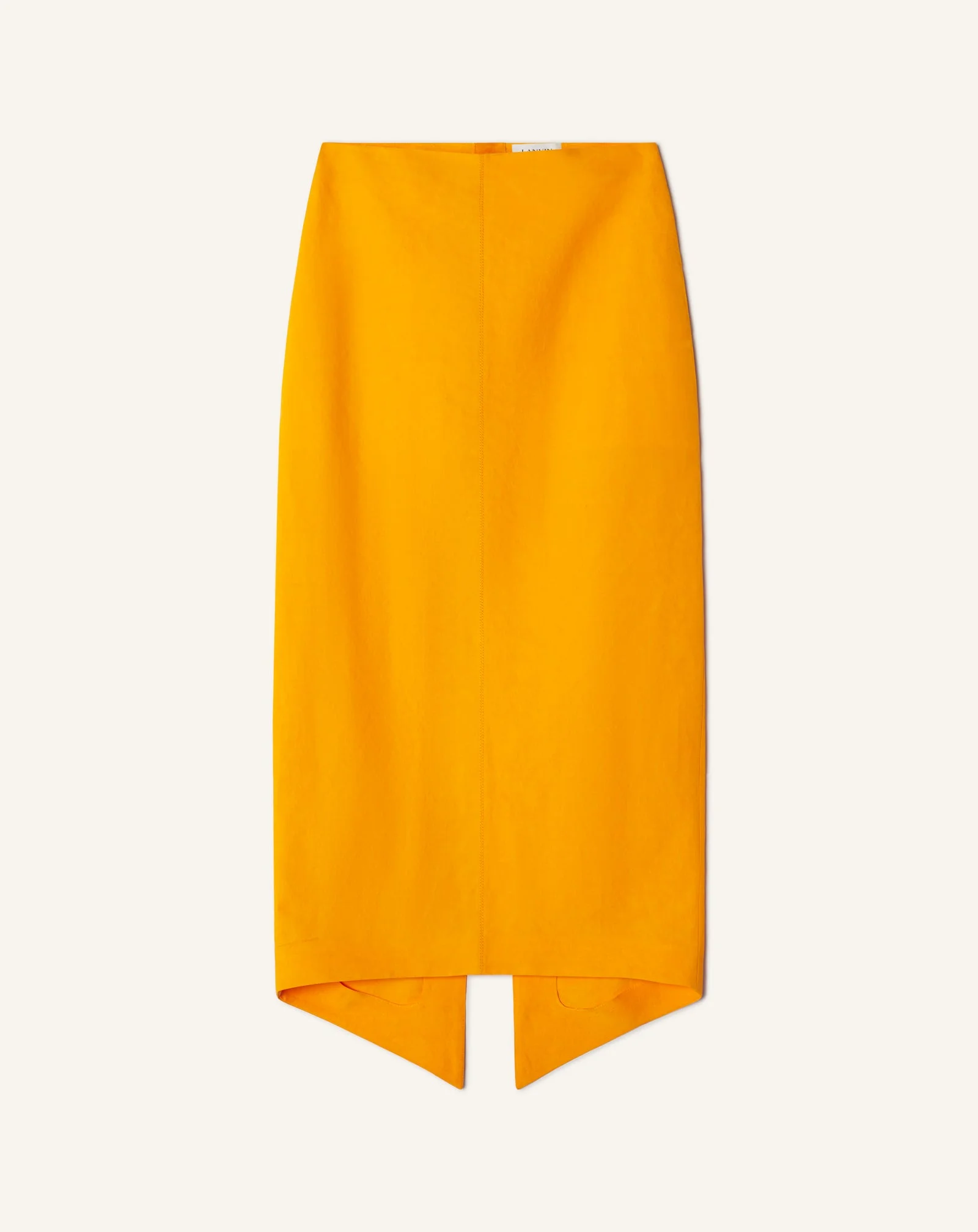 ASYMMETRICAL MIDI SKIRT IN PAPER AND VISCOSE - 1