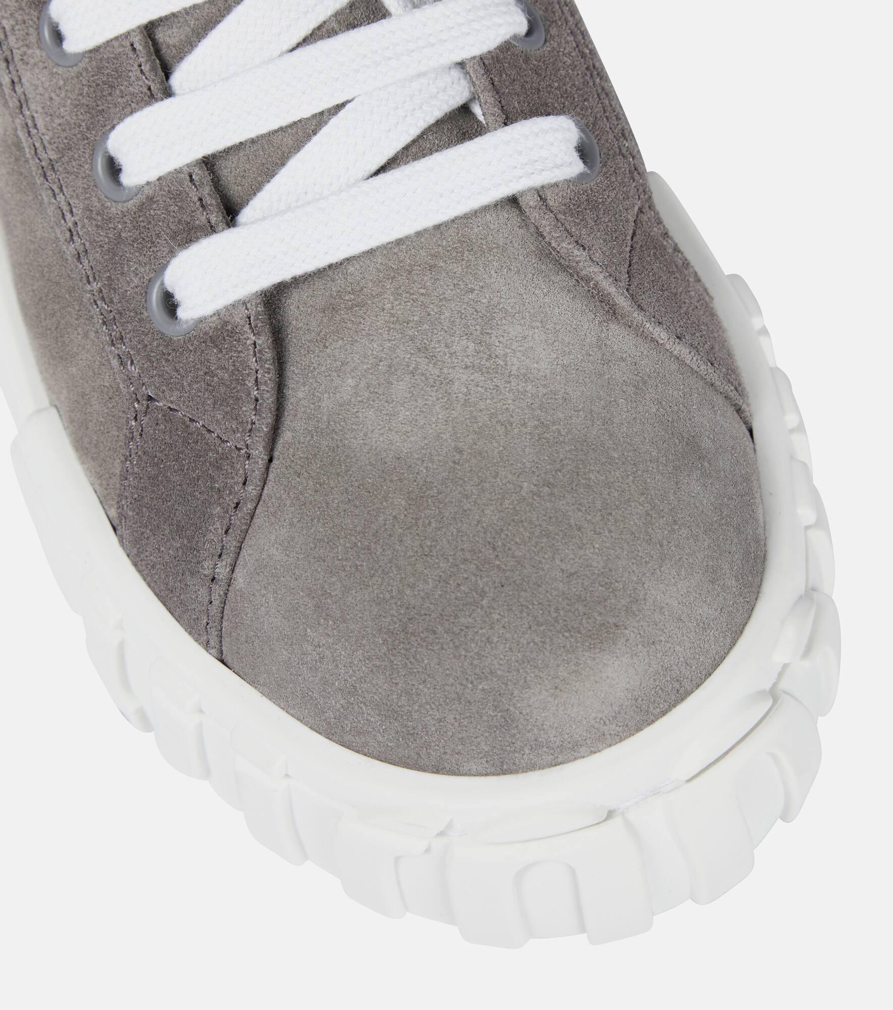 Shearling-lined suede sneakers - 6