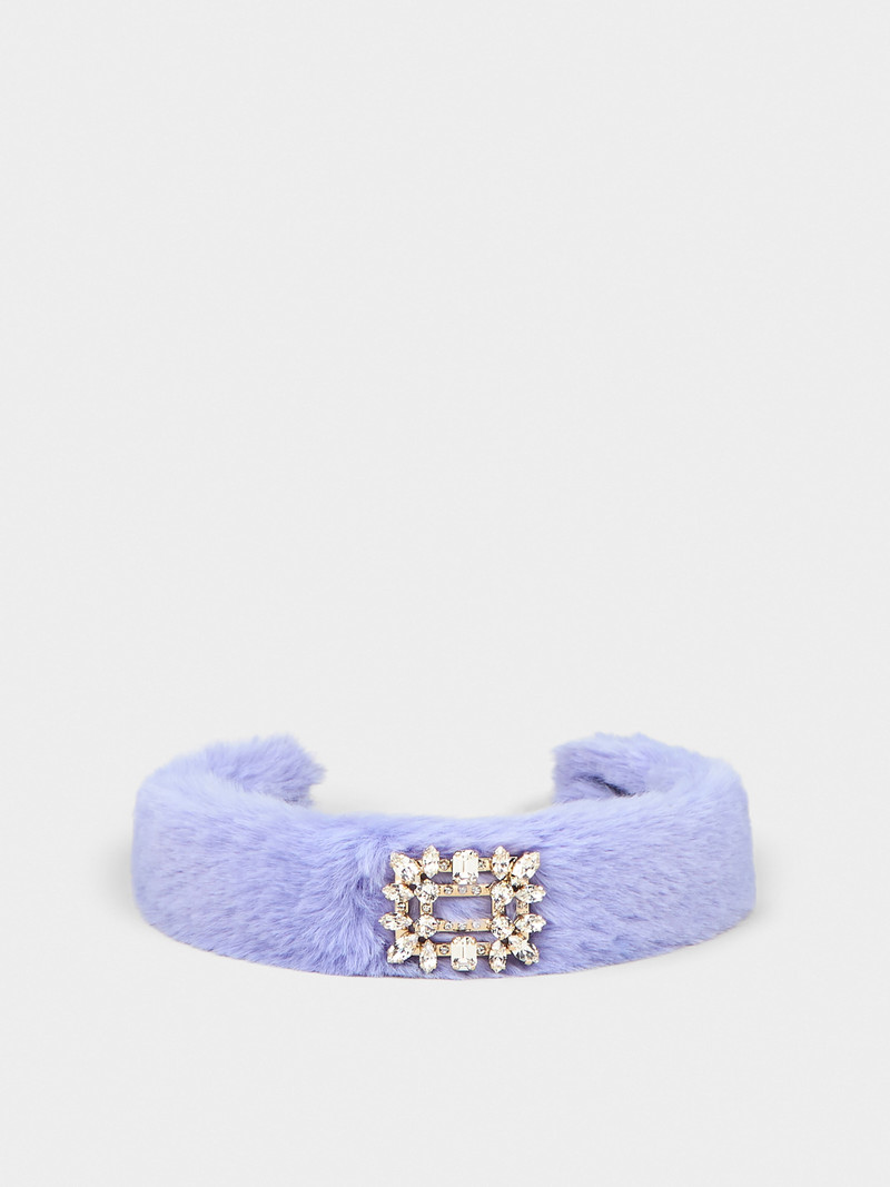 Broche Vivier Buckle 머리 밴드 에 Faux 모피 - 1