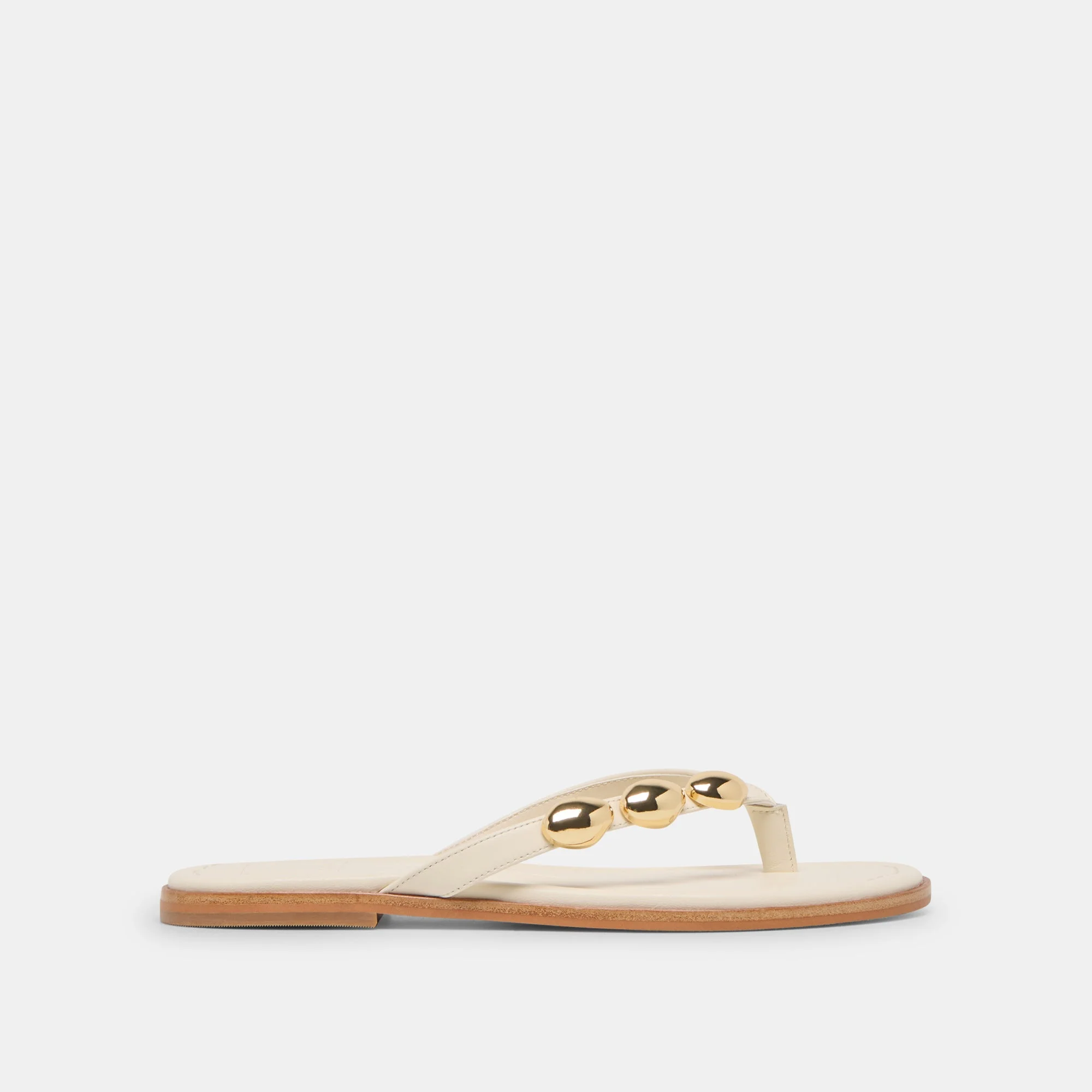 JUNY SANDALS OFF WHITE LEATHER - 1