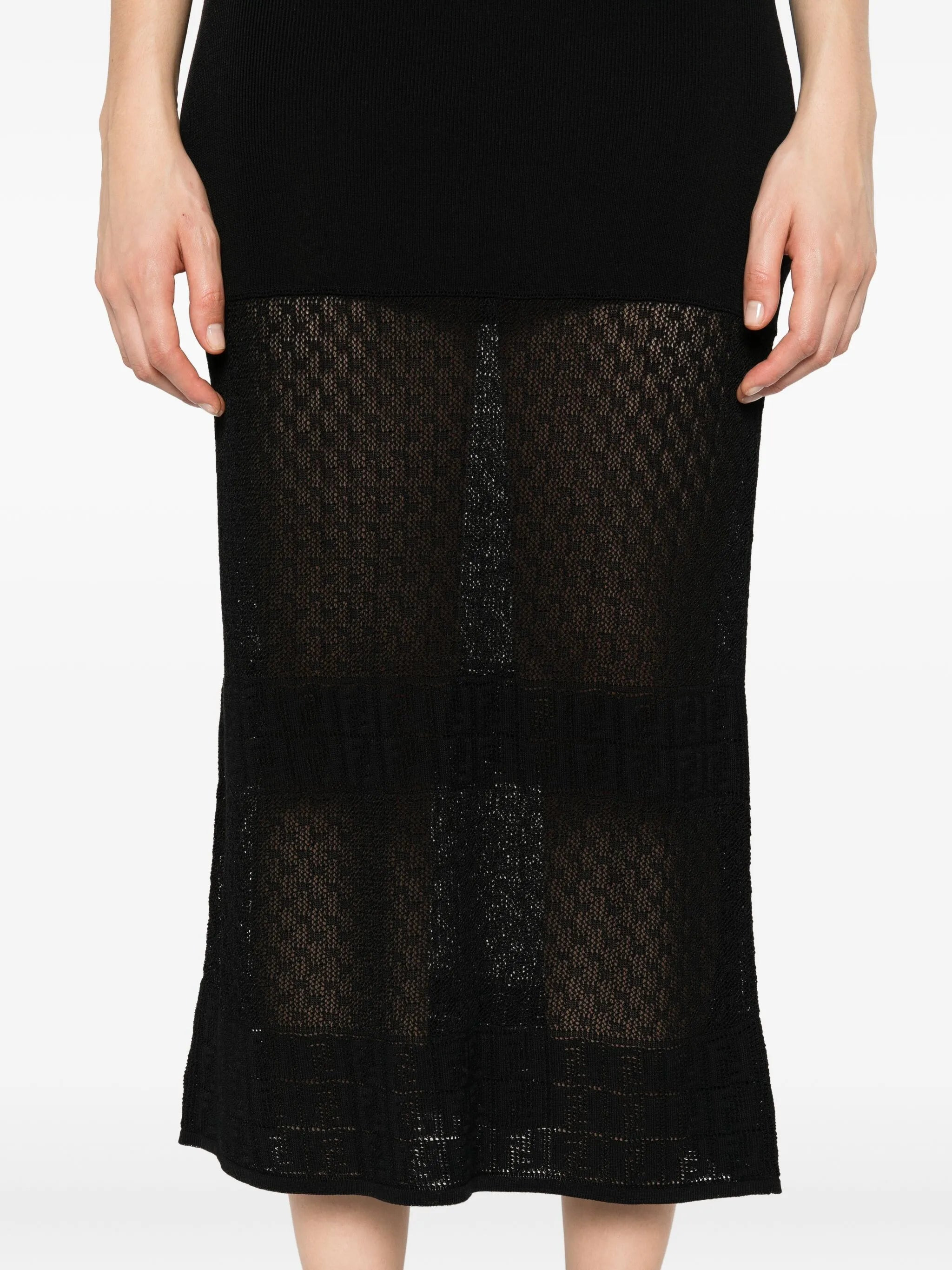 Fendi Knitted Panelled Midi Dress - 5