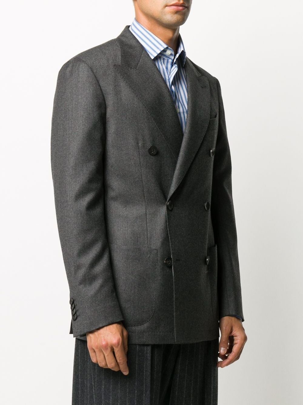 double-breasted suit jacket - 3