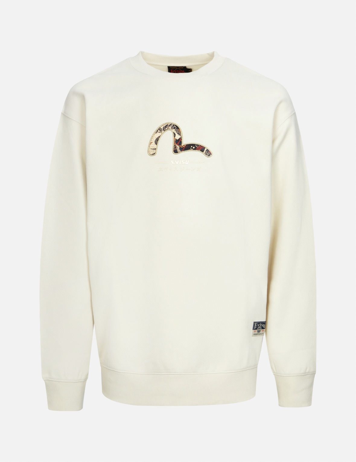 SEAGULL AND KAMON BROCADE APPLIQUÉ RELAX FIT SWEATSHIRT - 2