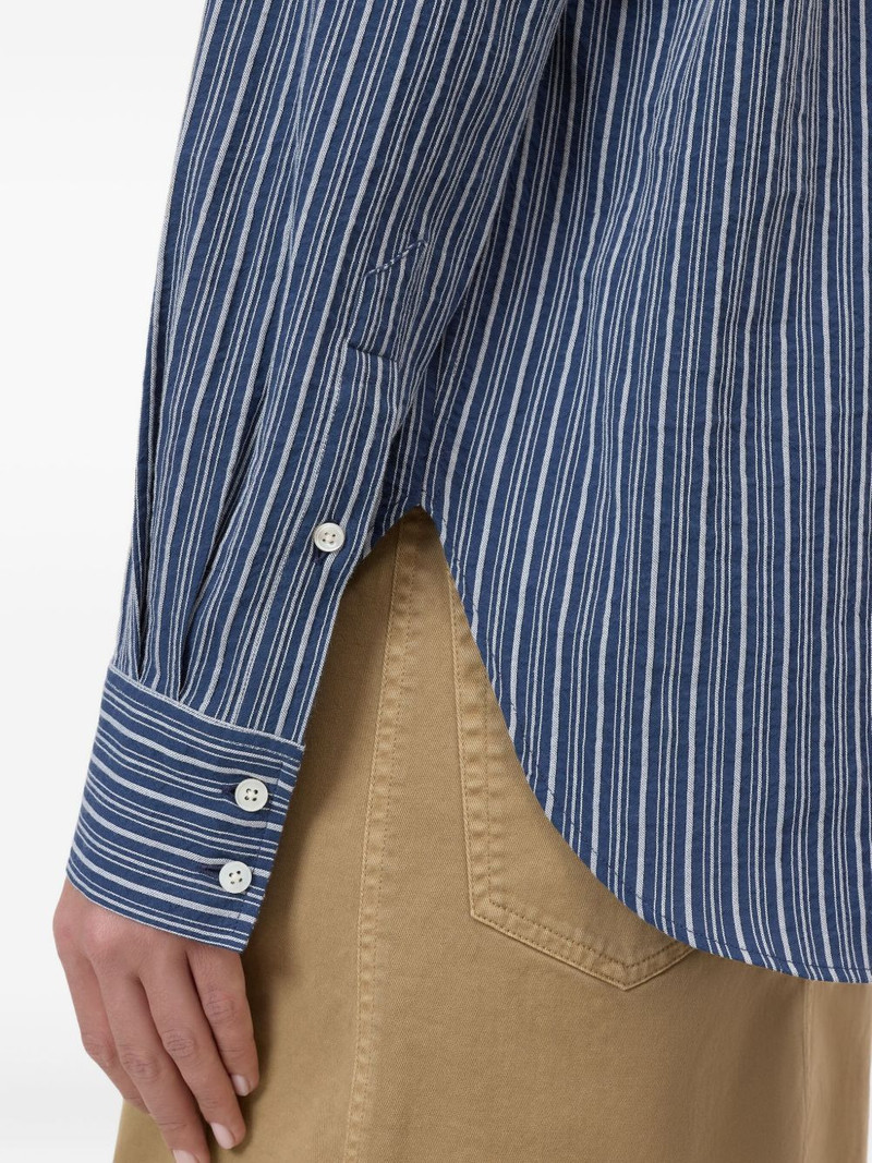striped button-up shirt 5