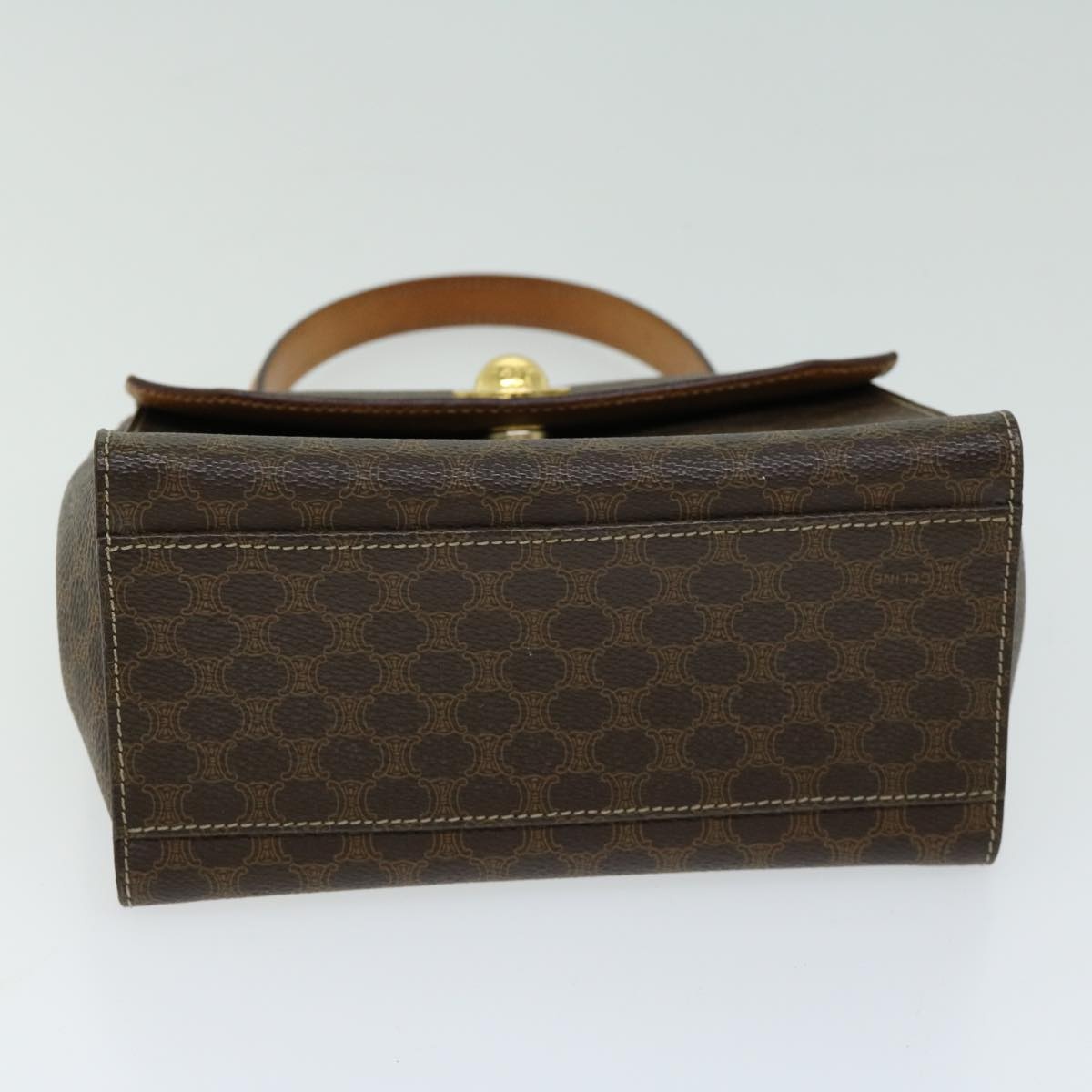 CELINE Macadam Canvas Hand Bag Pvc Brown - 5