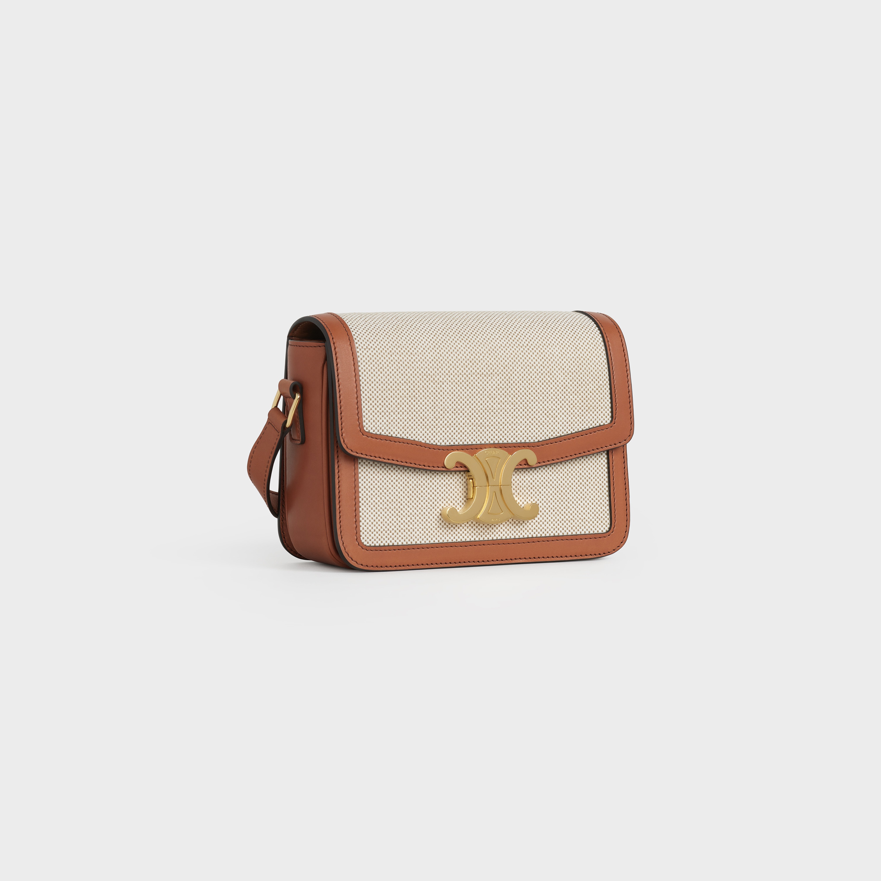 Teen Triomphe Bag in Textile and natural calfskin - 2