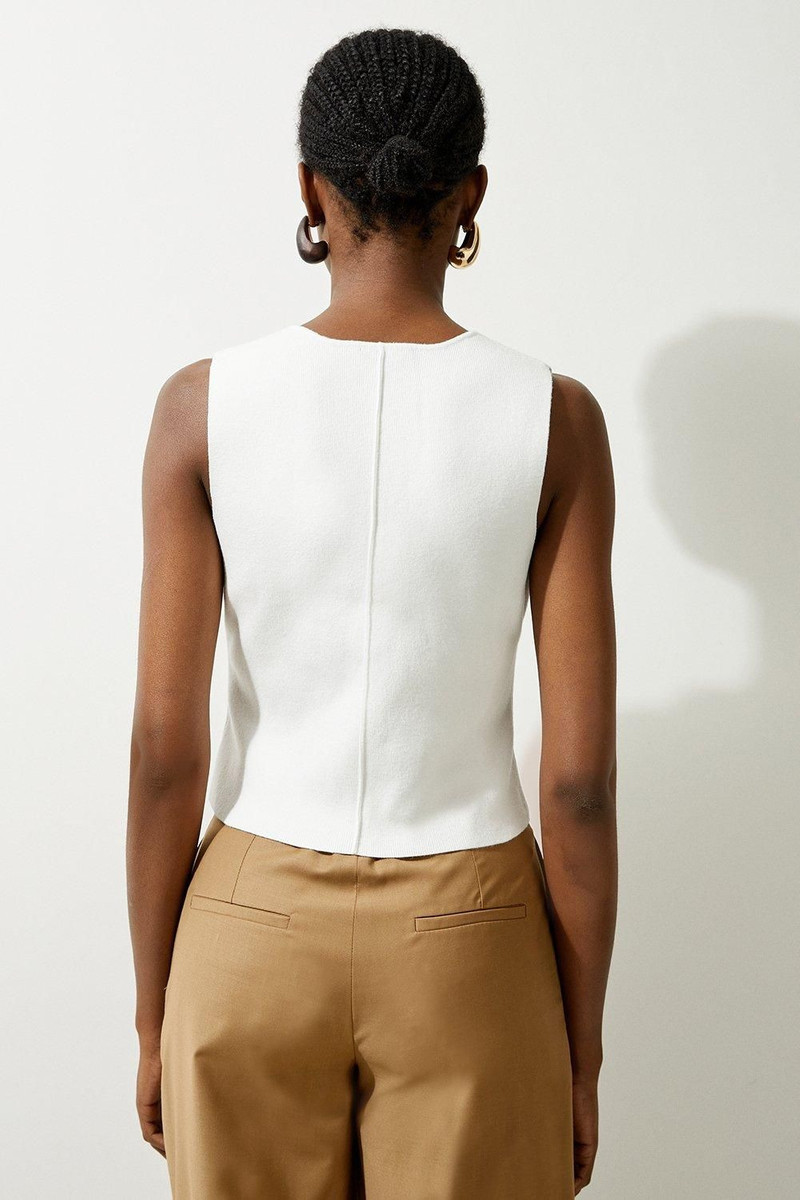 Viscose Blend Knit Waistcoat 5