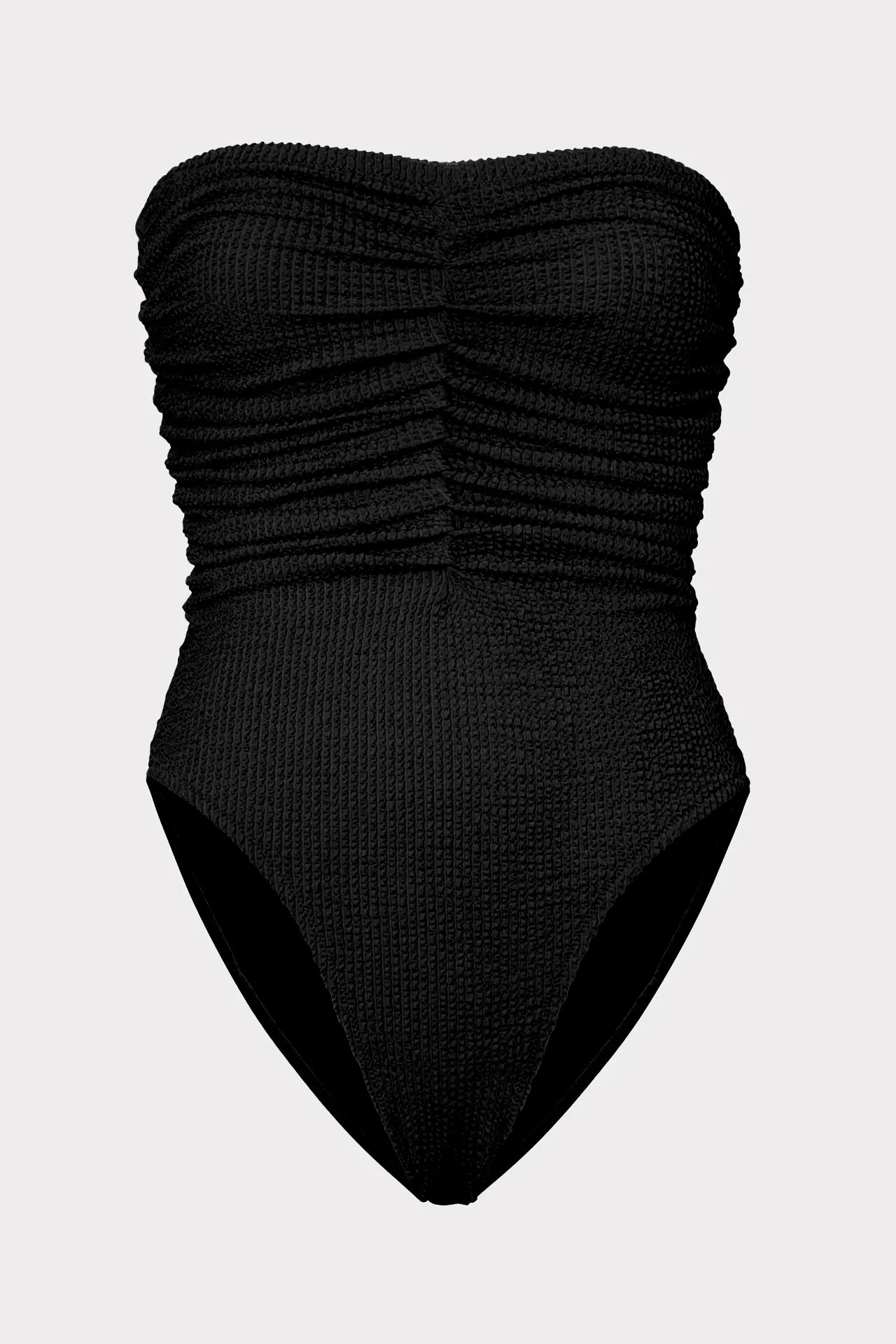 Textured Ruched One Piece - 1