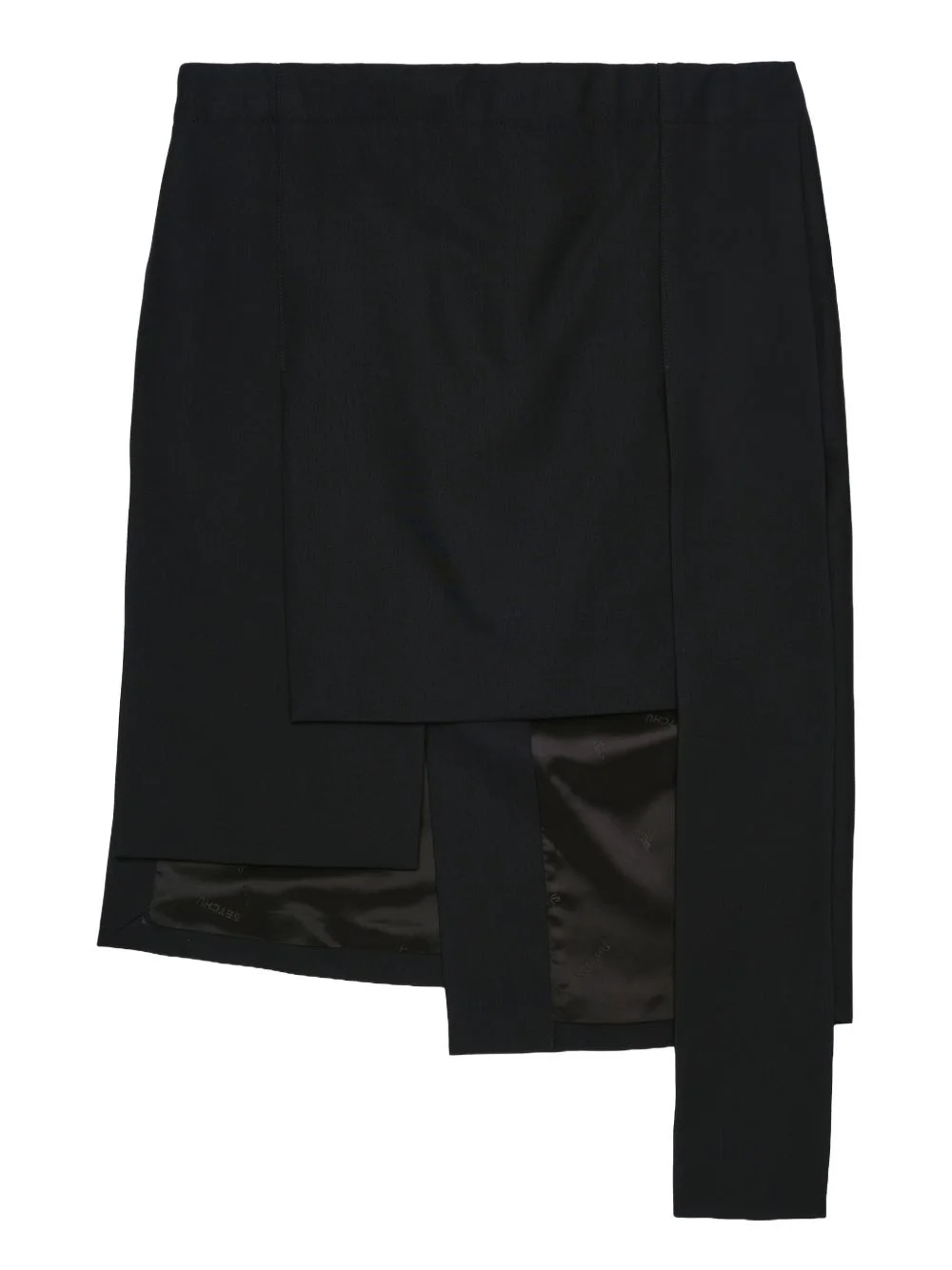 asymmetric panel mini skirt - 1