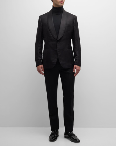 Brioni Men's Prince of Wales Shawl Dinner Jacket outlook
