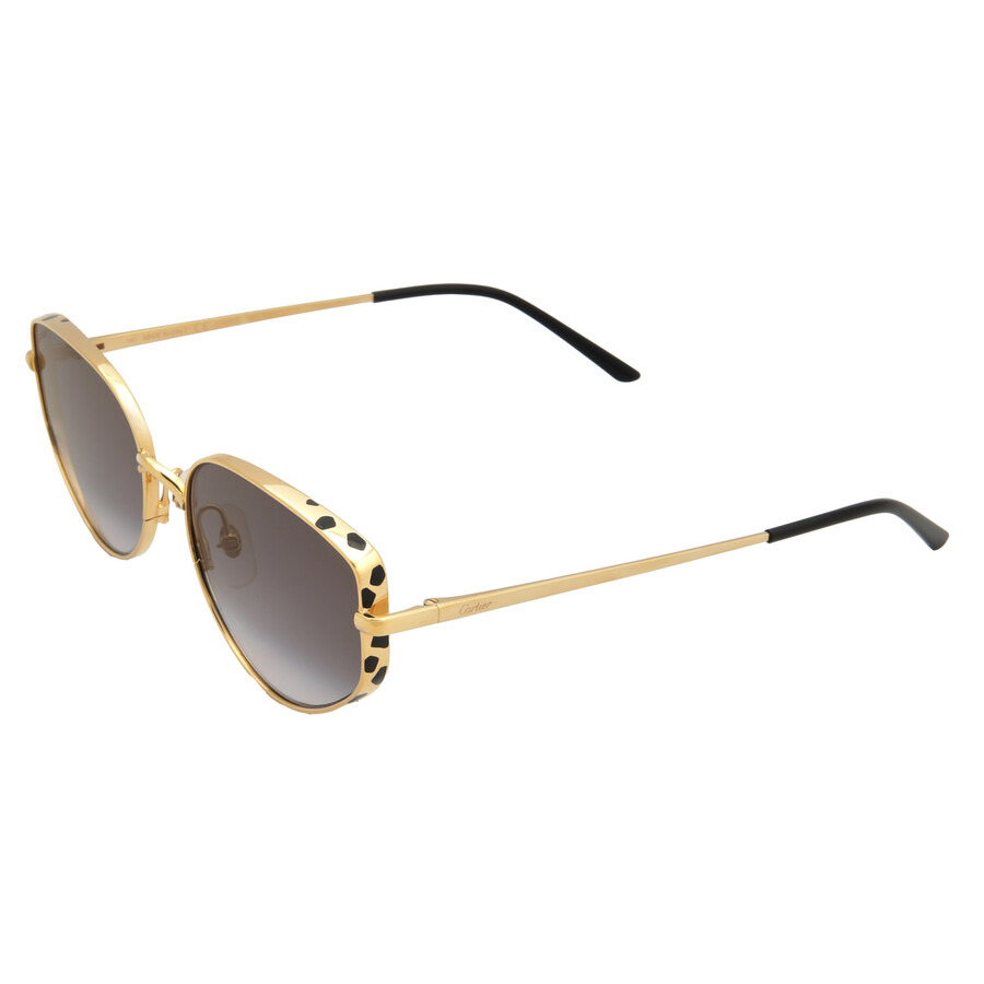 Cartier Panthere de Cartier Grey Cat Eye Ladies Sunglasses CT0300S 001 58 - 4