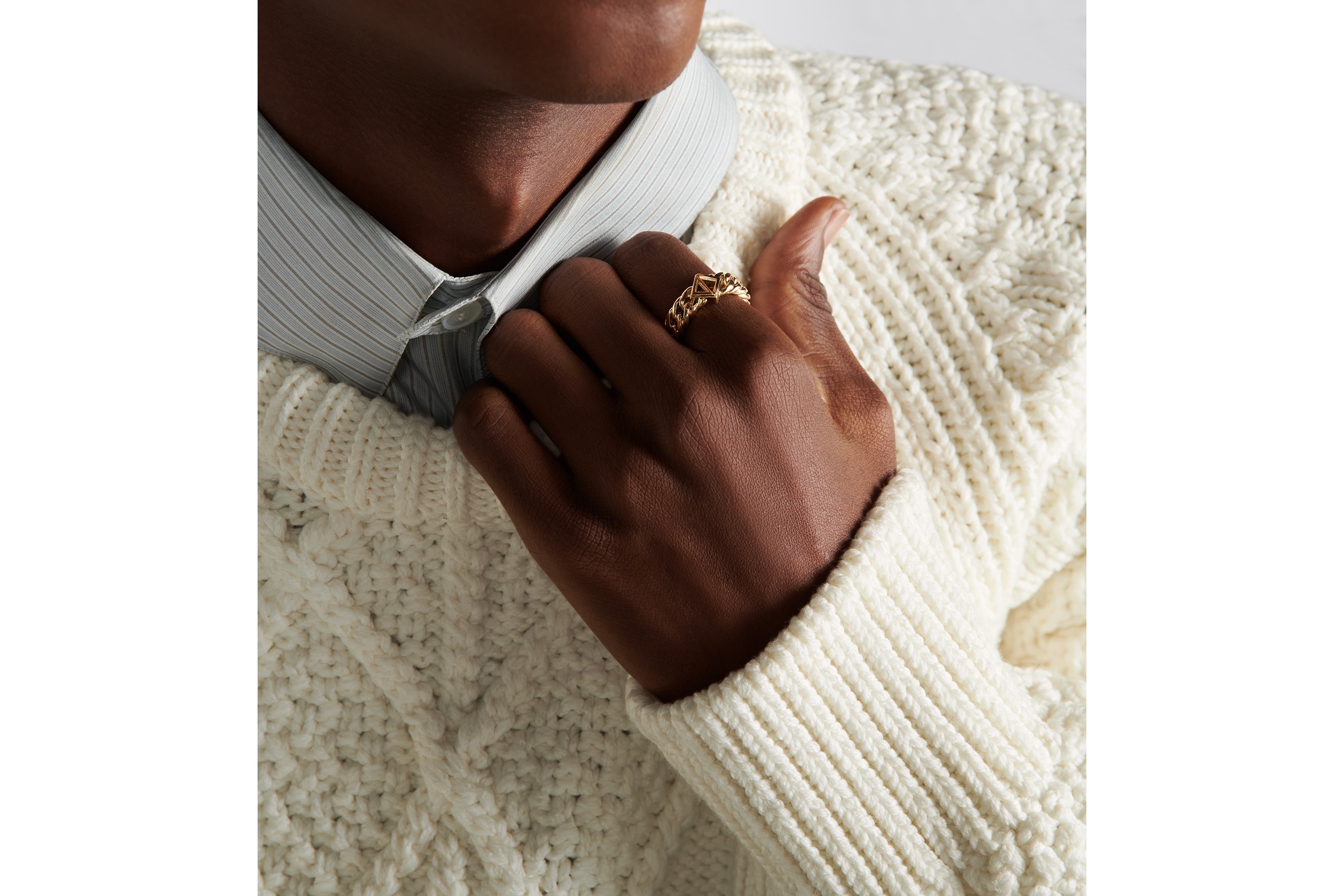 CD Diamond Chain Link Ring - 5