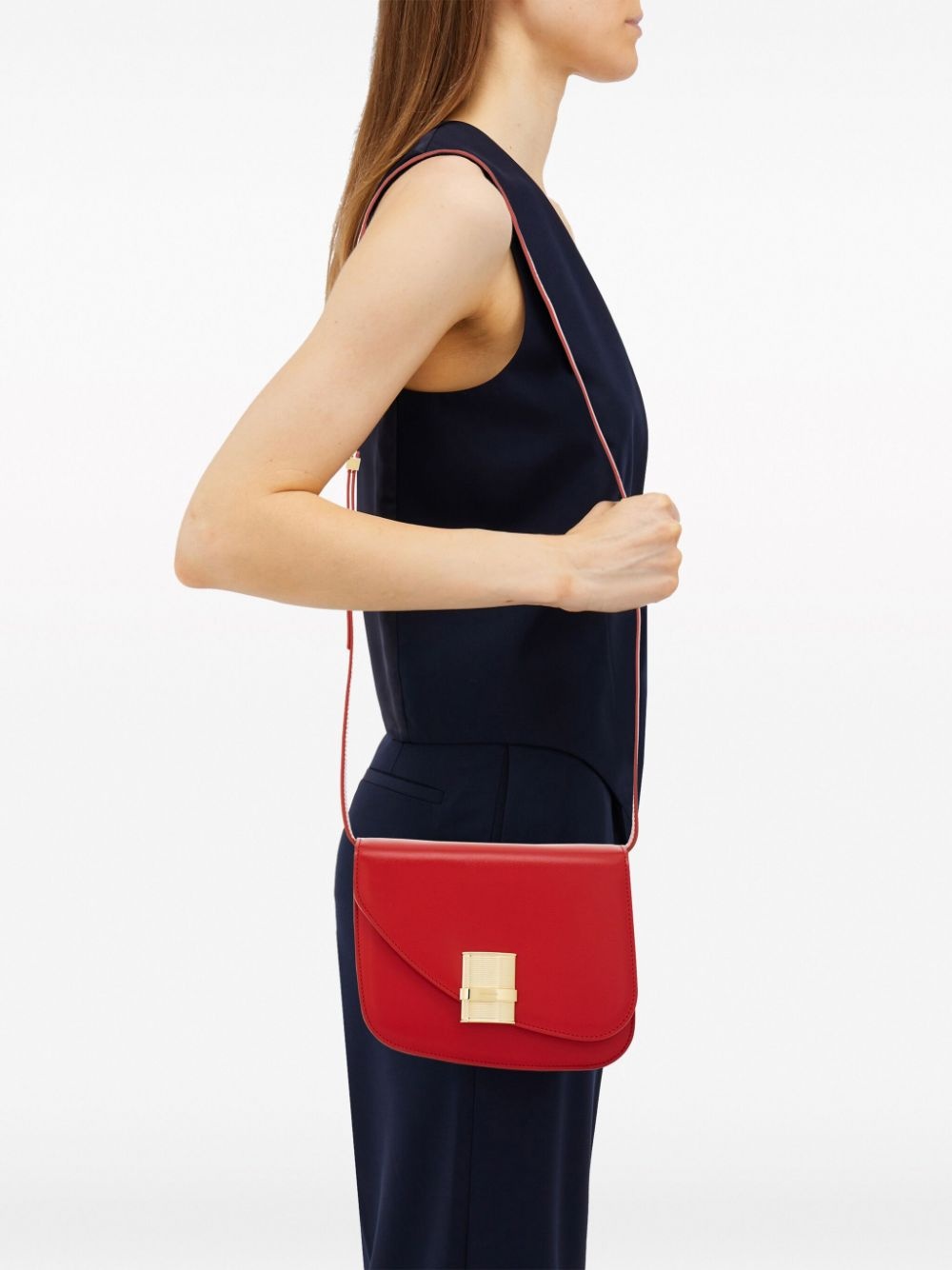 small Asymmetric leather crossbody bag - 2