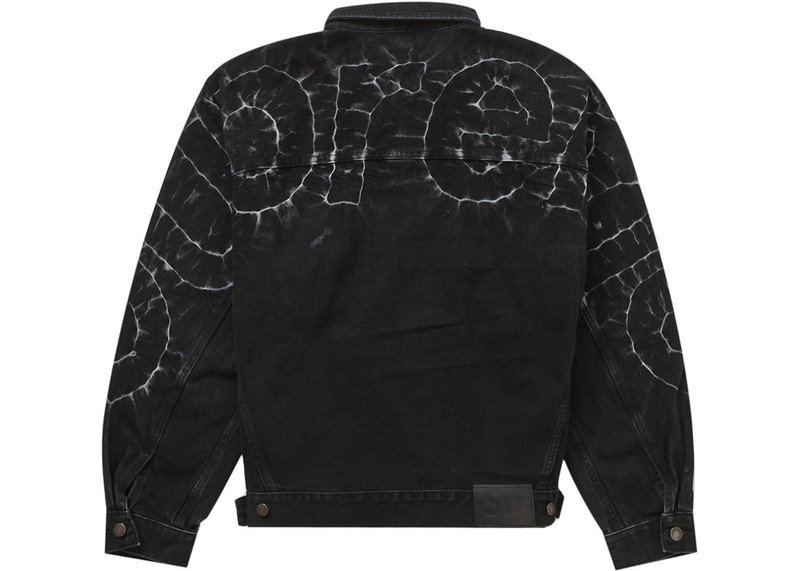 Supreme Supreme Shibori Denim Trucker Jacket Black outlook