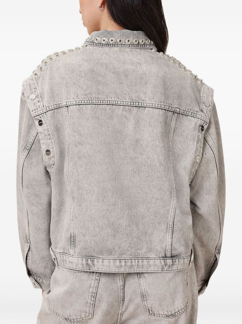 ALLSAINTS eyelet-embellished denim jacket outlook