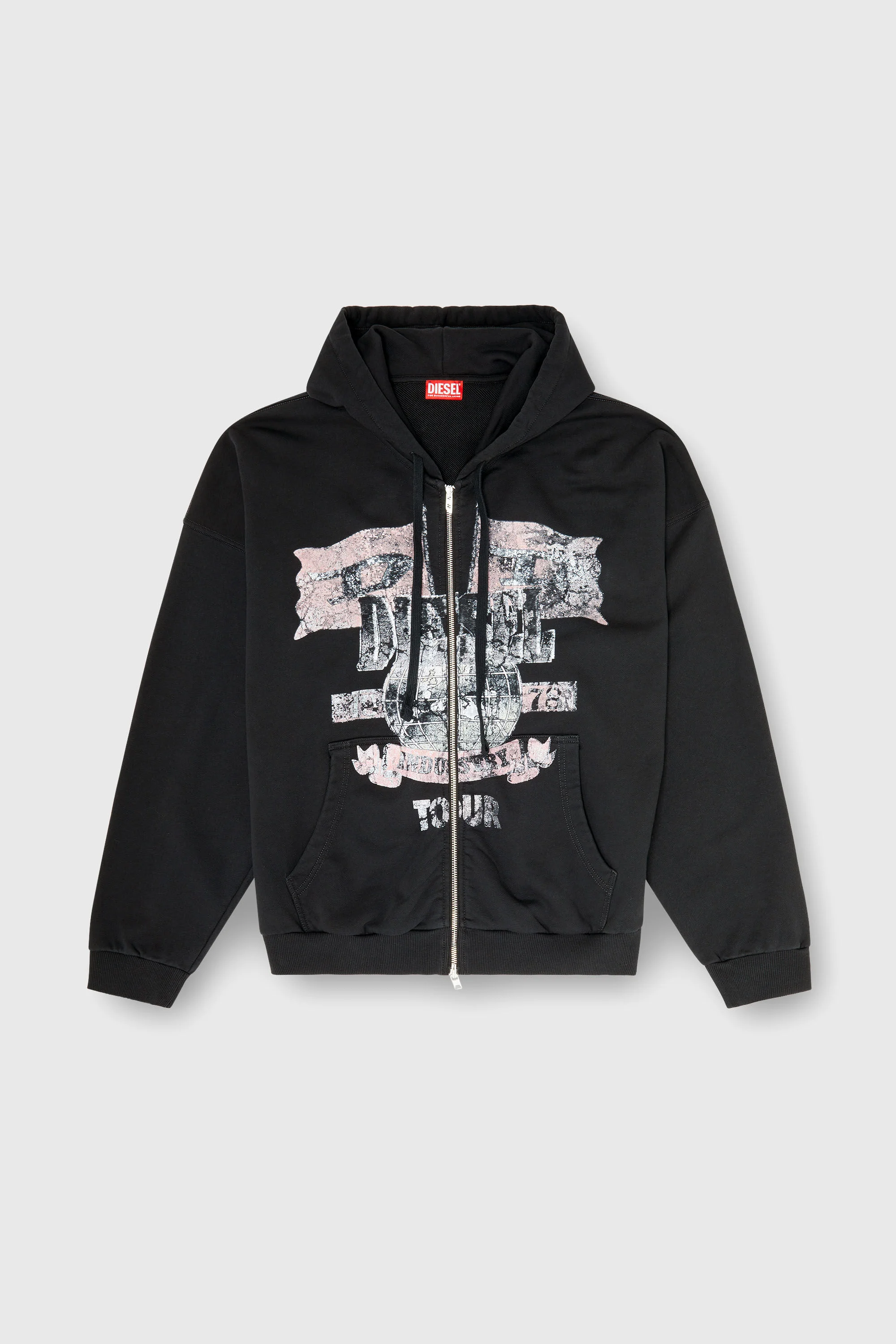 ZIP-UP HOODIE WITH CONCERT GRAPHICS - 1