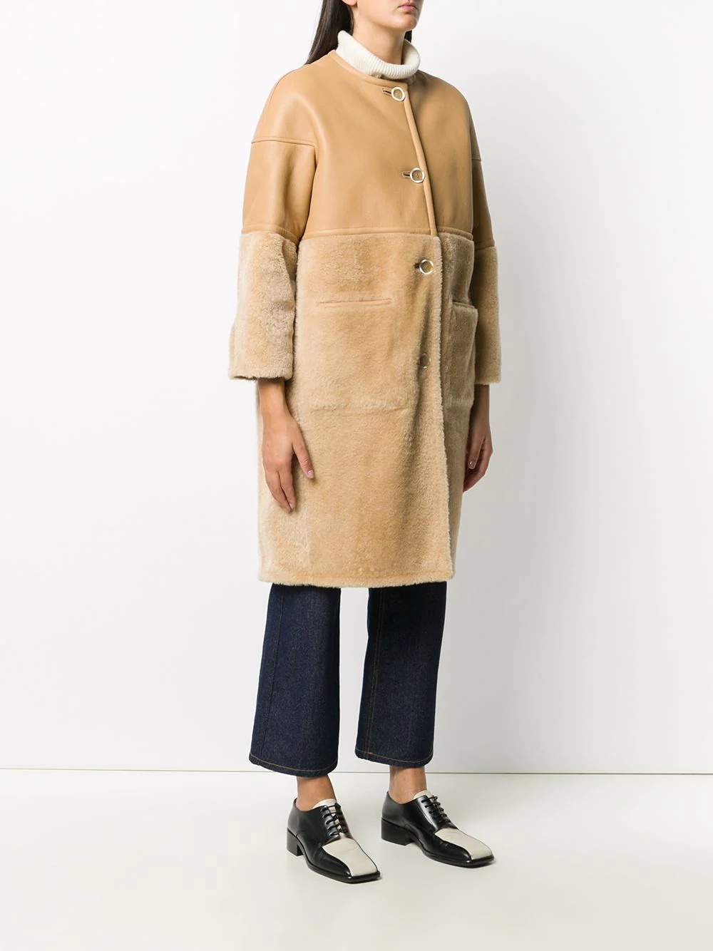 reversible contrast panel coat - 3