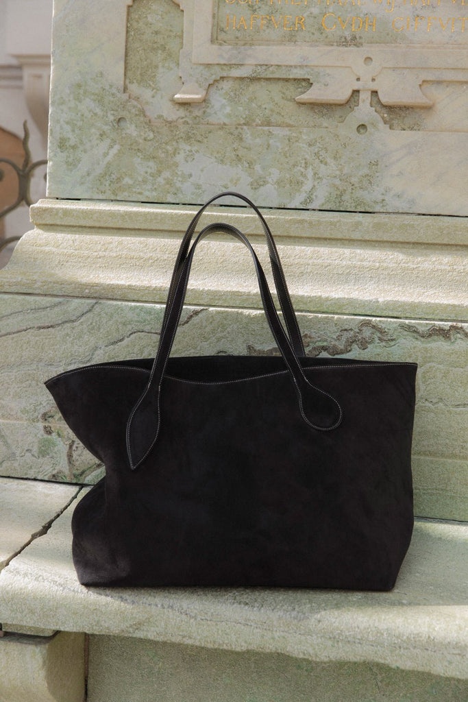 MEGA SPROUT TOTE BLACK SUEDE - 3