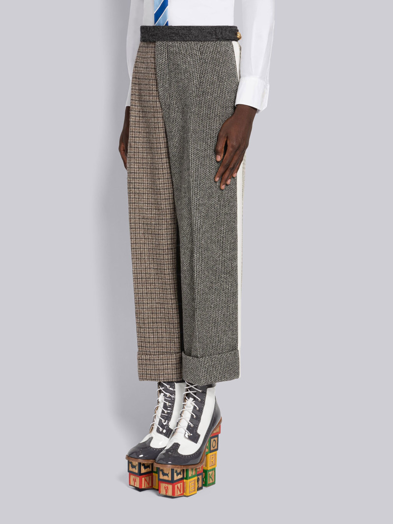 Thom Browne multi-check cropped trousers outlook
