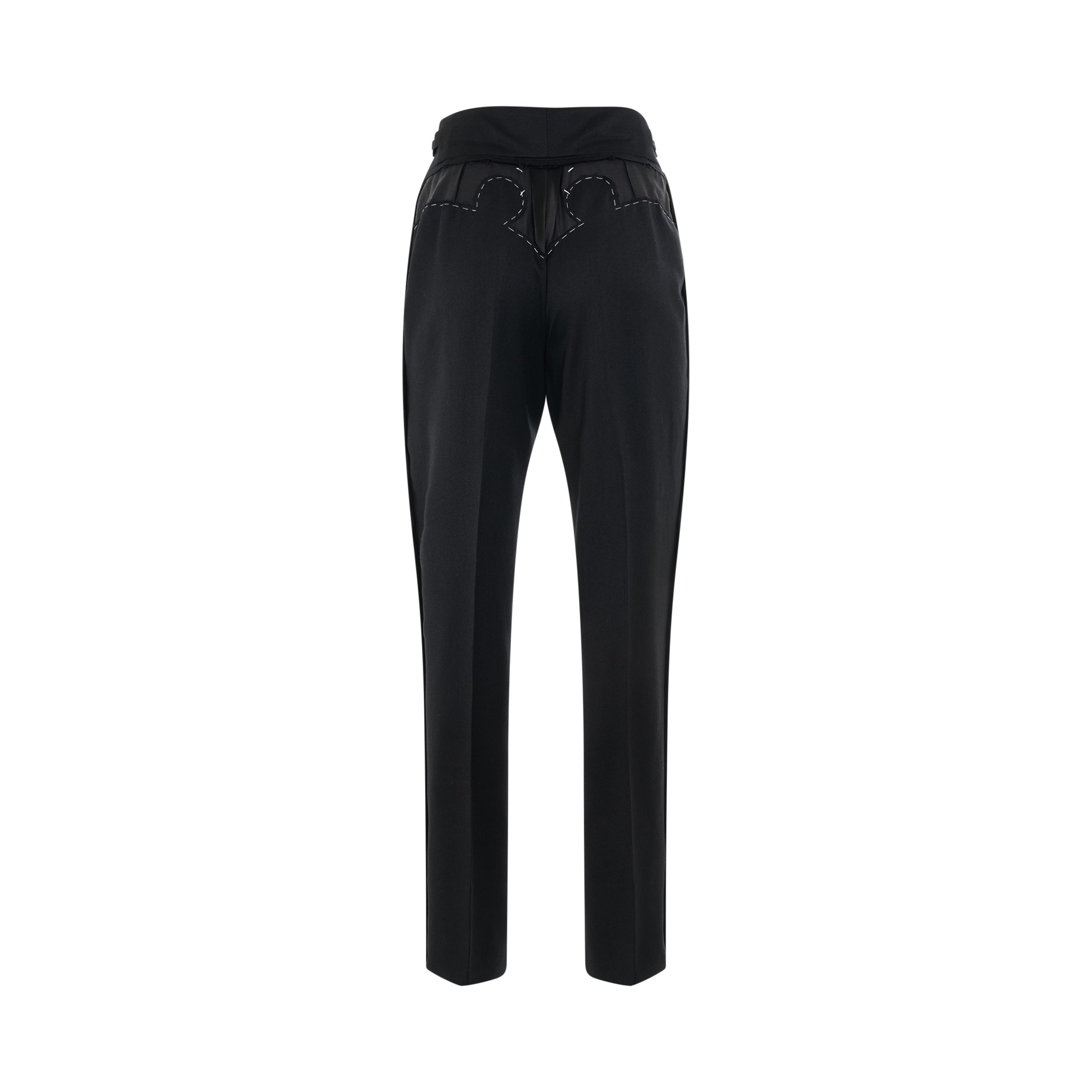 High Waist Pants in Black - 4