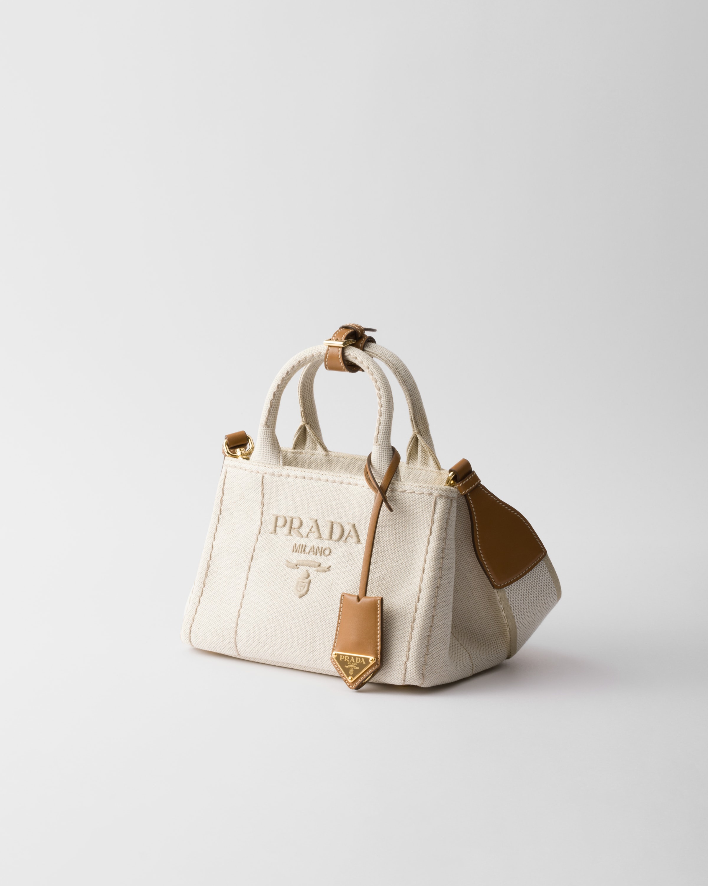 Linen blend mini handbag - 3