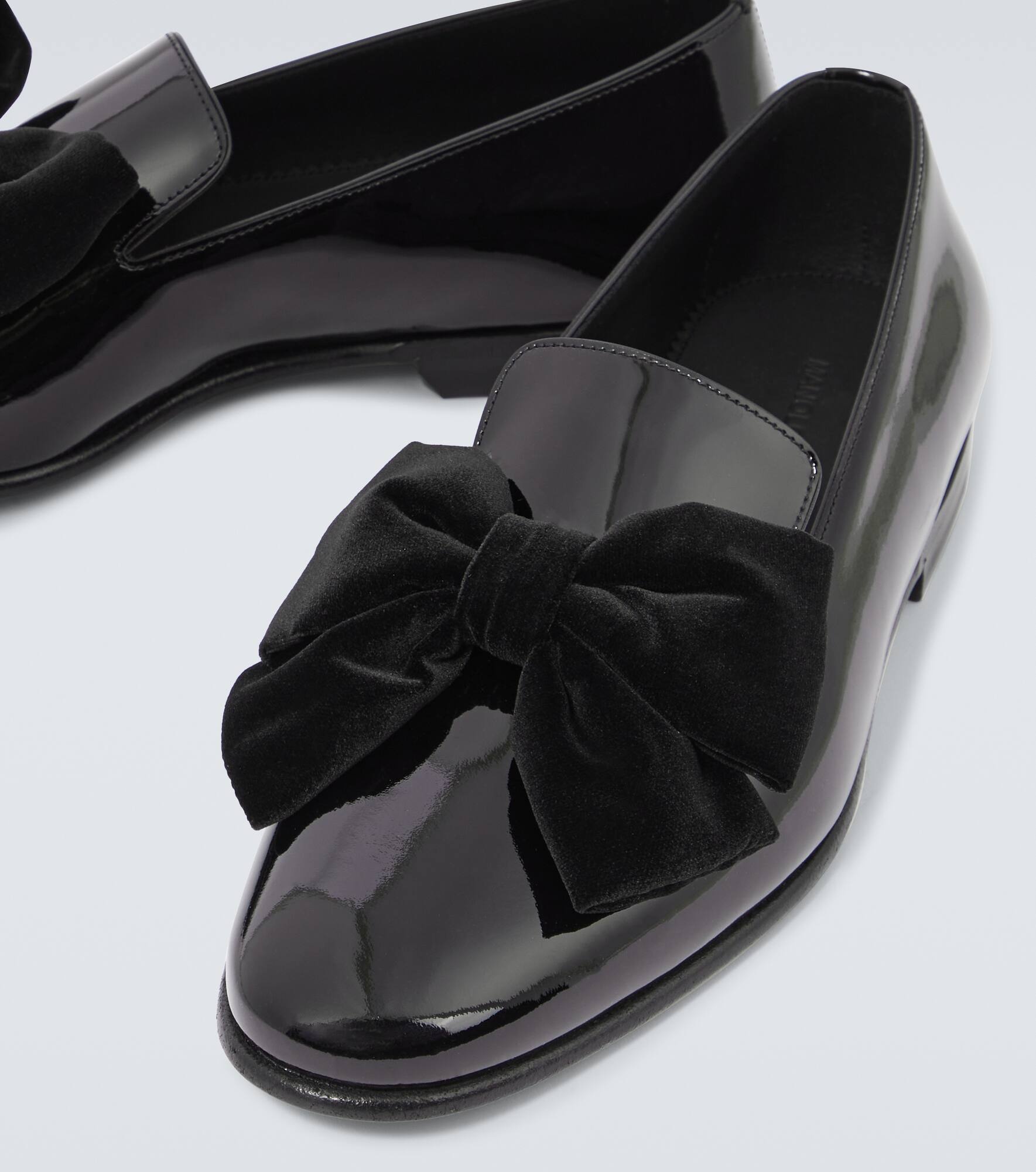 Janser bow-detail patent leather loafers - 3