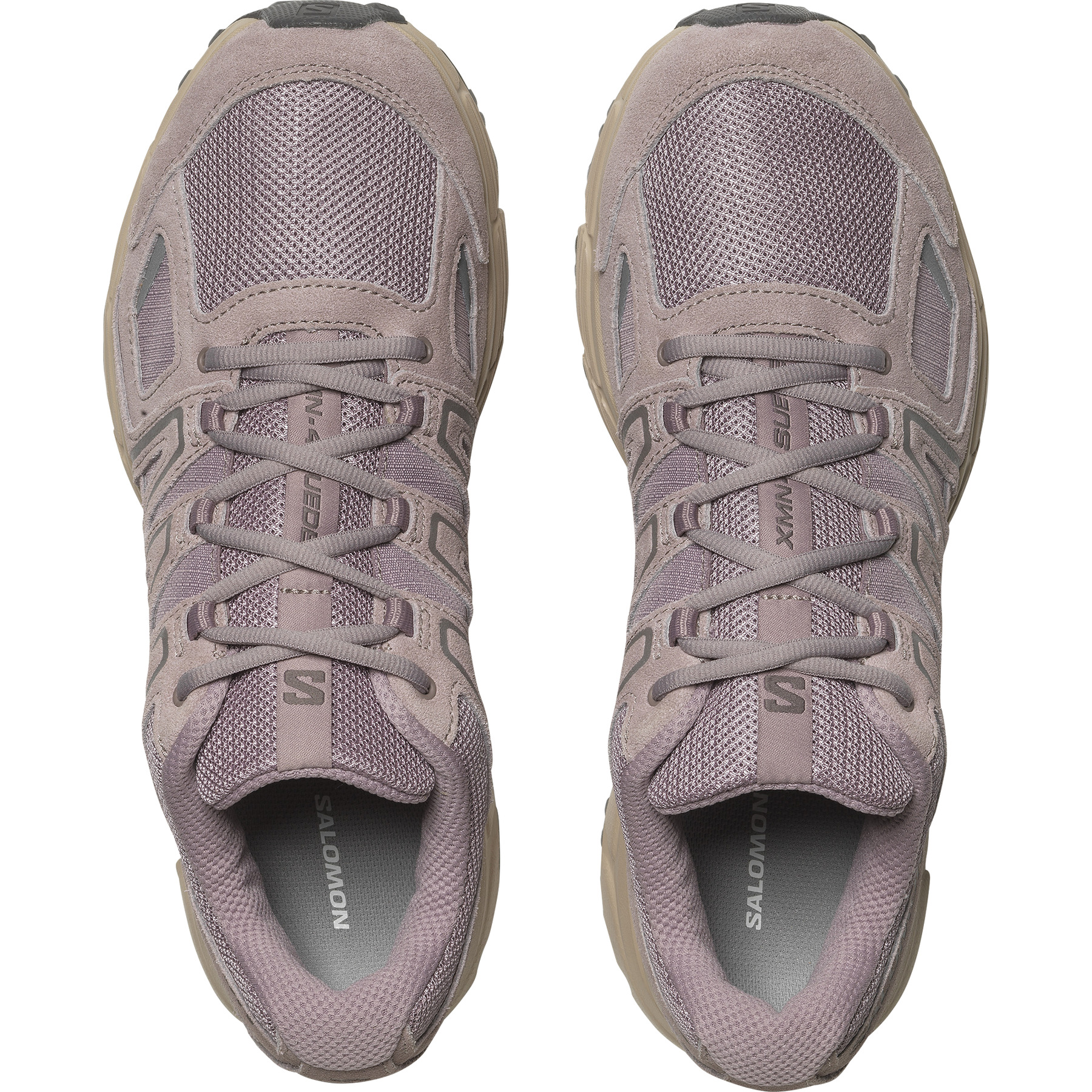 靴 SALOMON XMN 4 SUEDE Salomon X-Mission 4 Suede Trail Sneaker - Cement/Natural