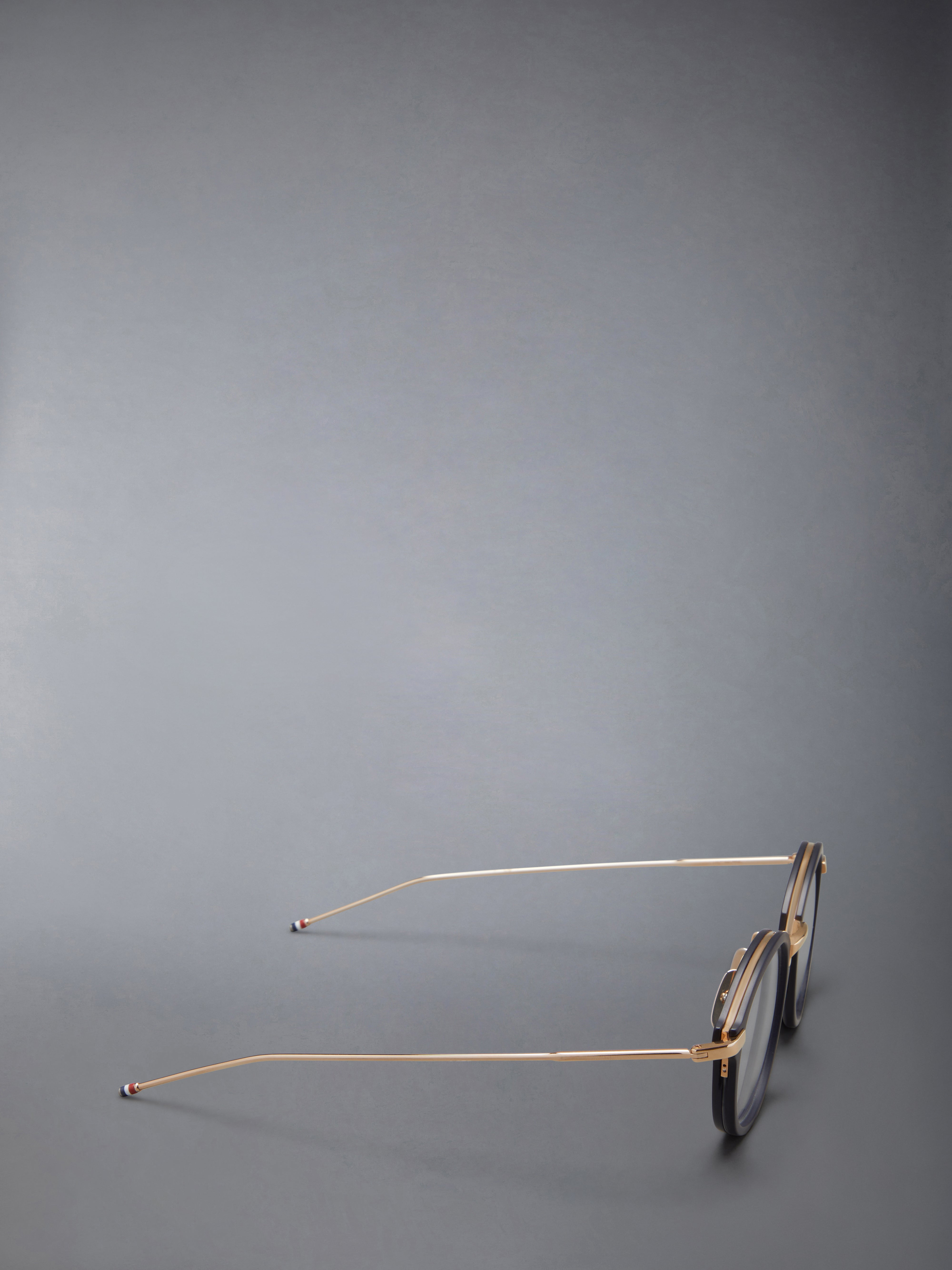 Acetate and Titanium Round Eyeglasses - 6